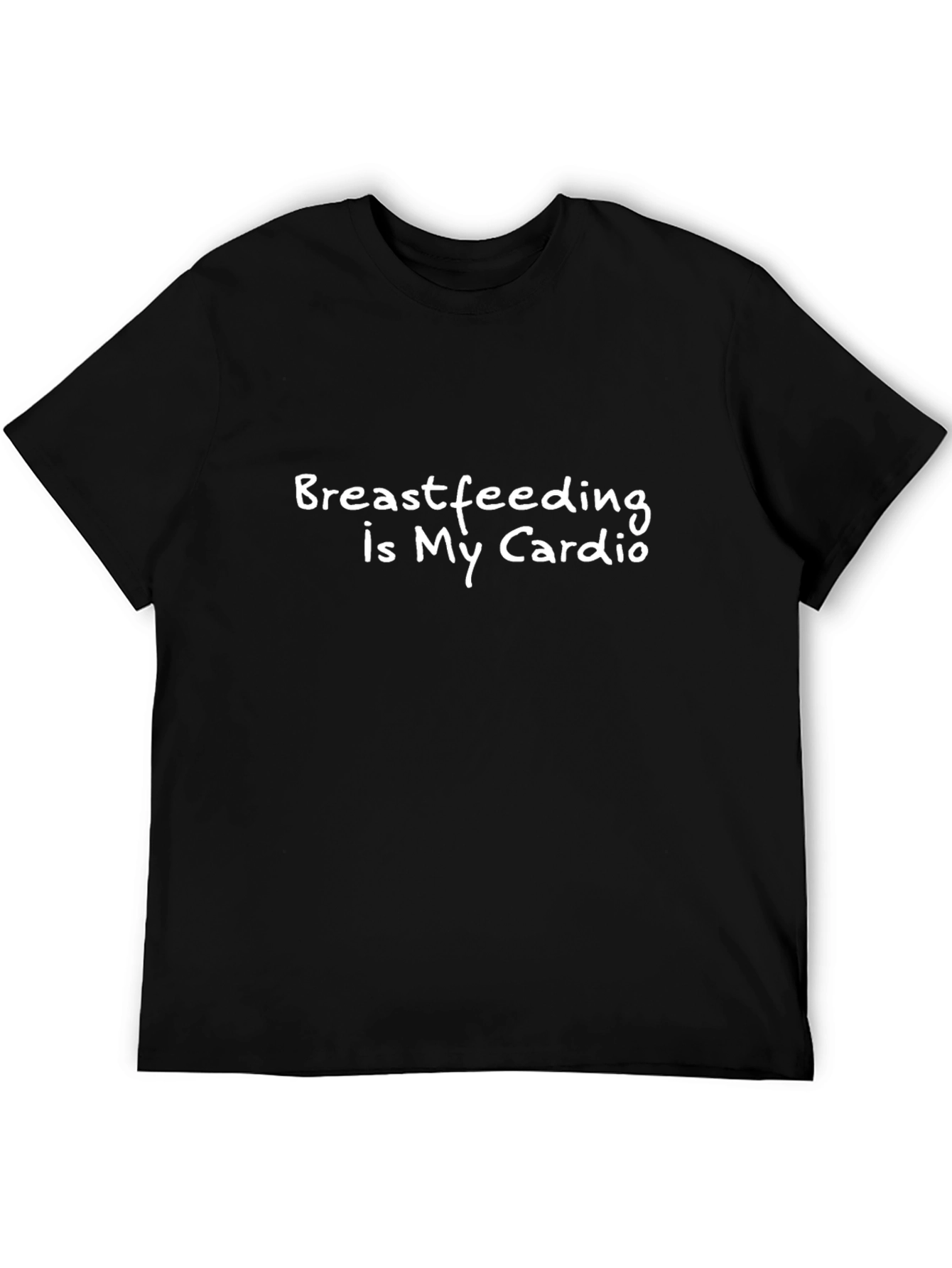 Black Breastfeeding is My Cardio - Black T-Shirt view 5