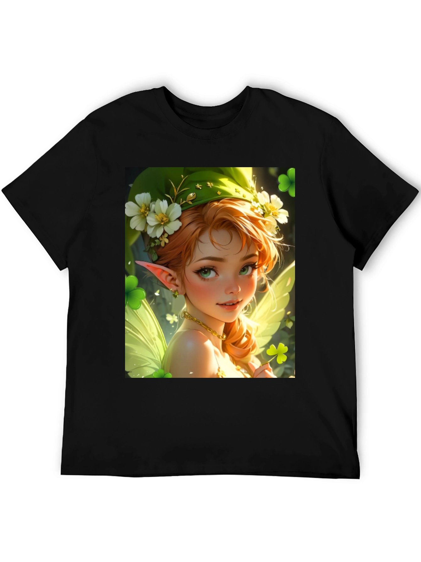 Black St. Patrick's Day Fairycore Graphic Tee view 5