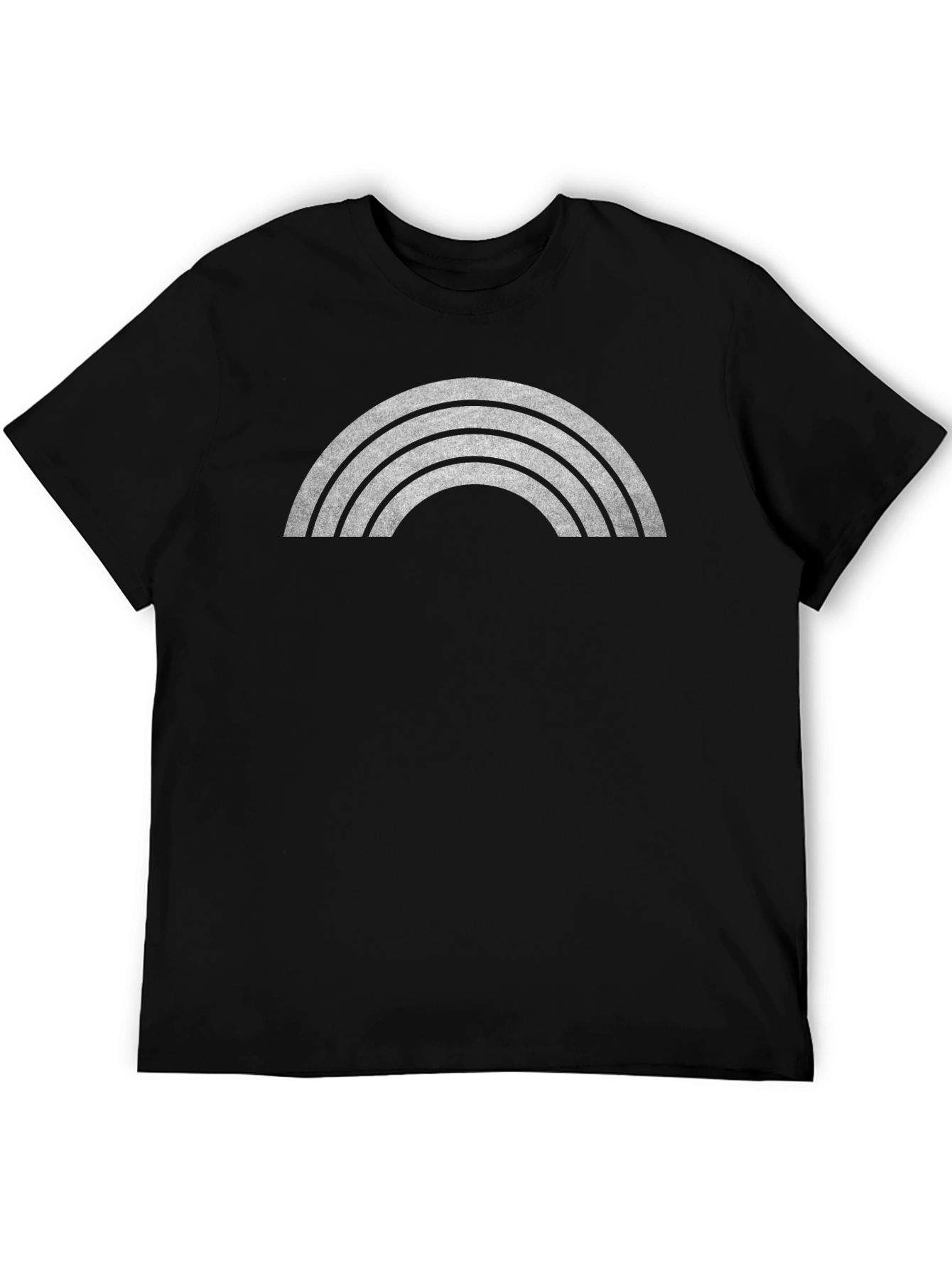Black Retro Rainbow Graphic Tee - Classic Black view 5