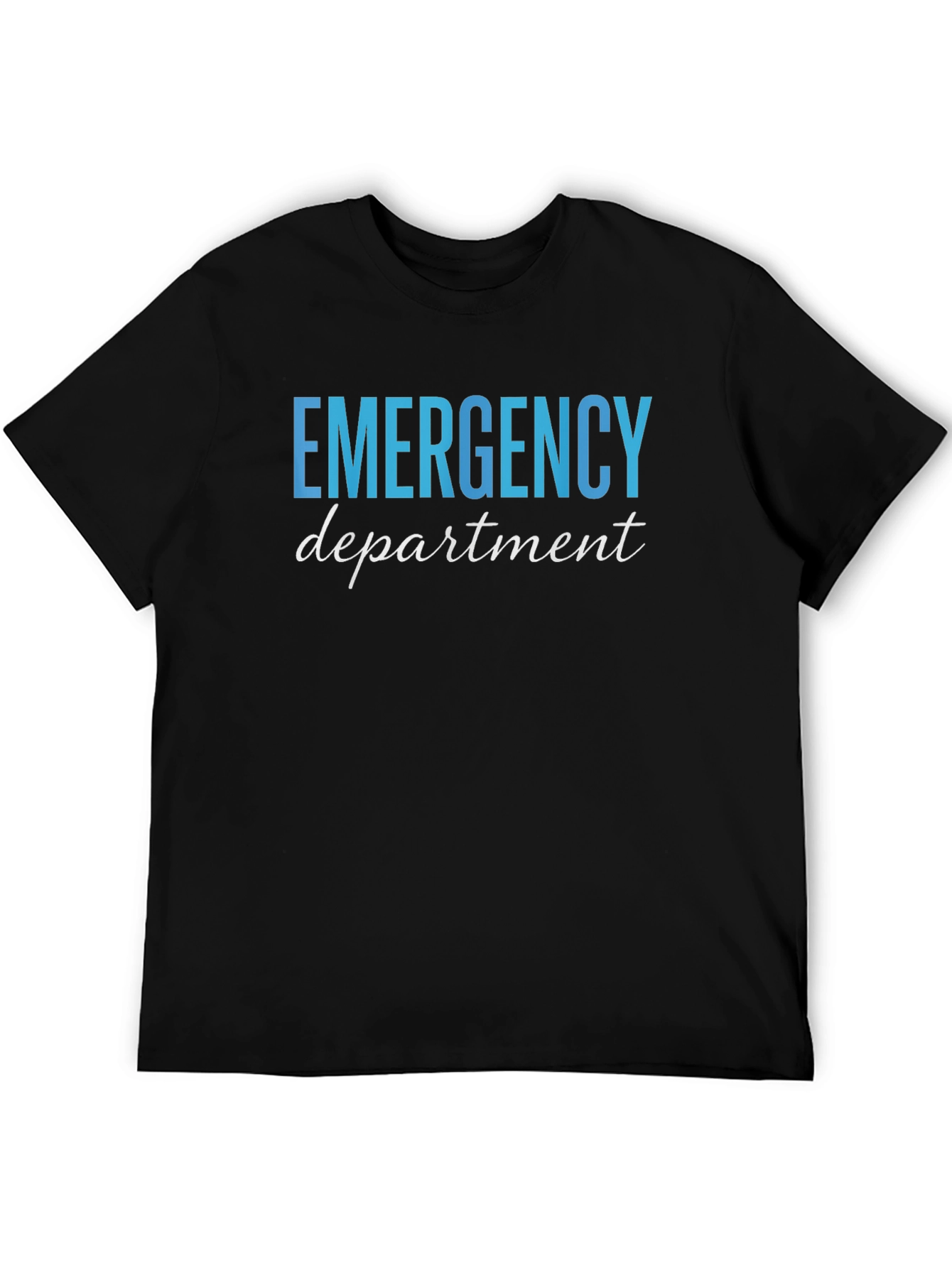 Black Emergency Department T-Shirt - Medical Staff Apparel view 5