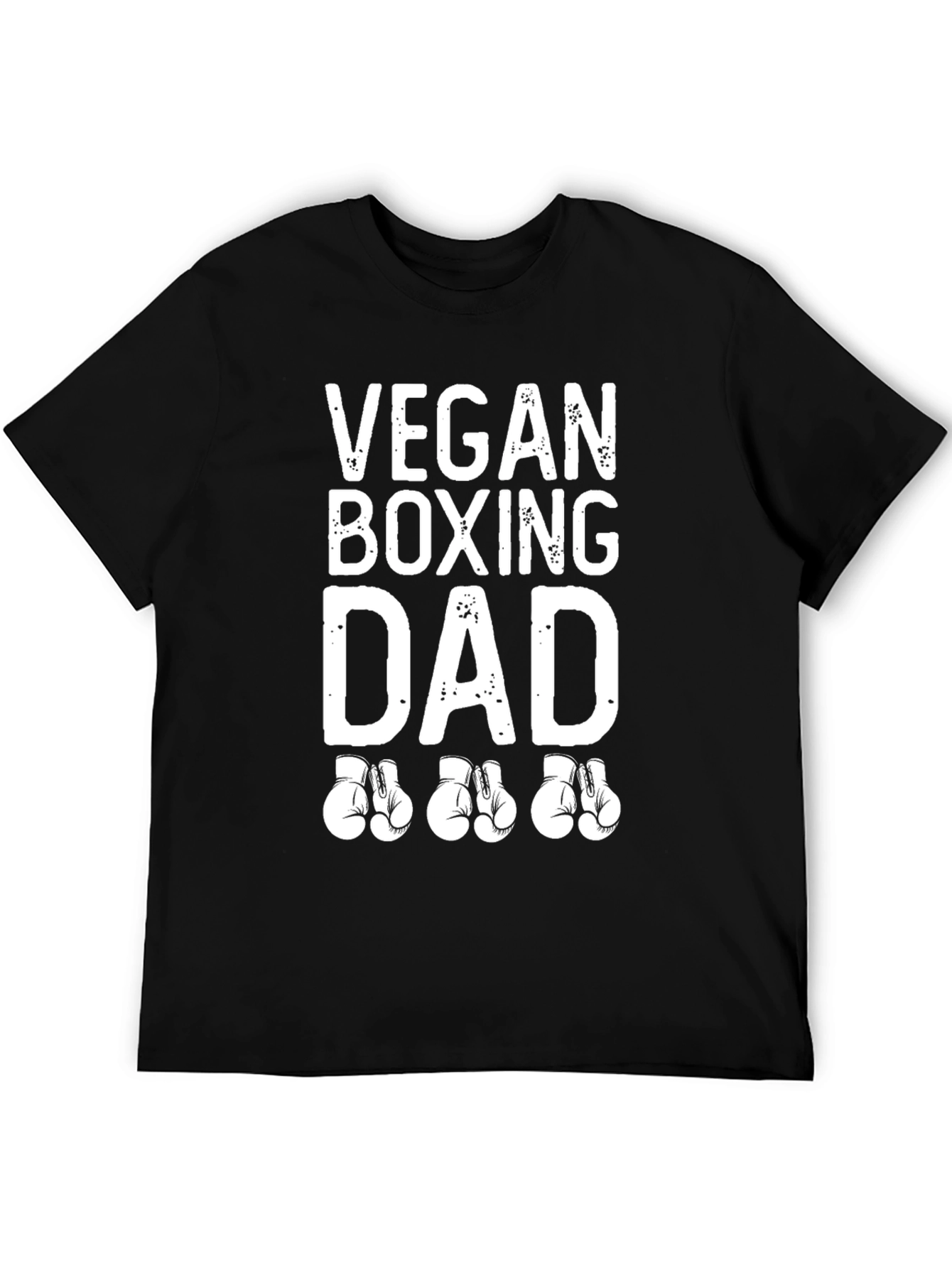 Black Vegan Boxing Dad T-Shirt view 5
