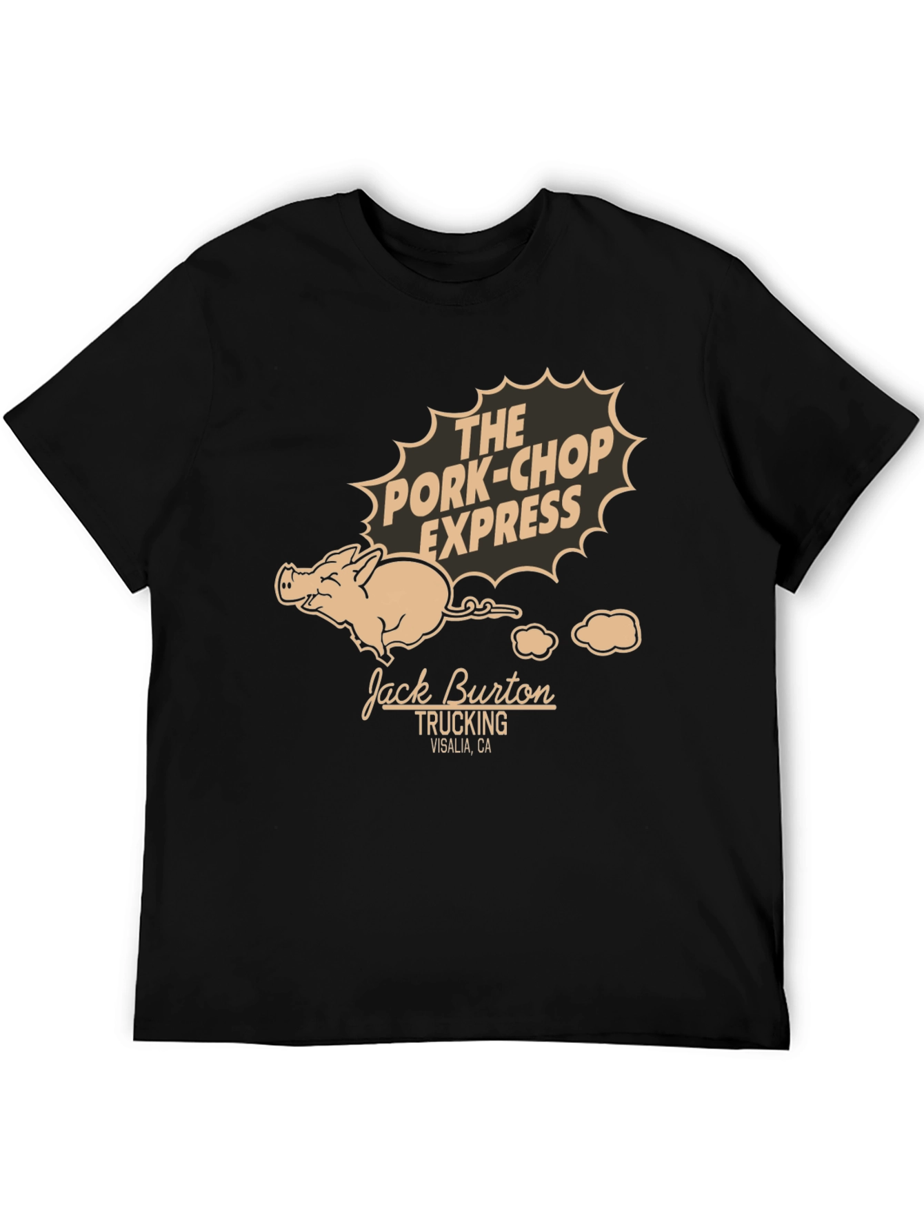 Black Pork-Chop Express T-Shirt - Jack Burton Trucking Tee view 5