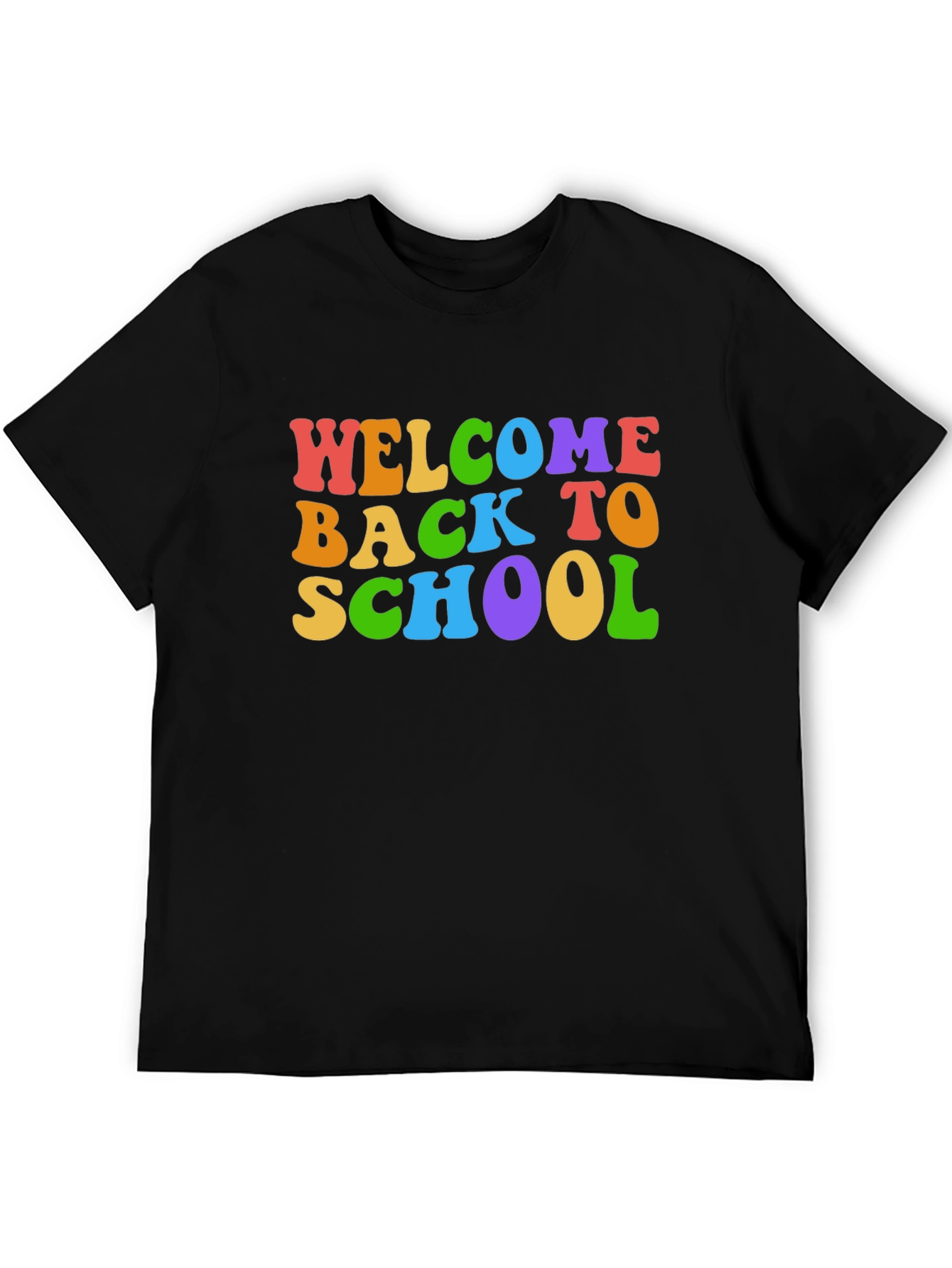 Black Welcome Back to School Retro T-Shirt view 5