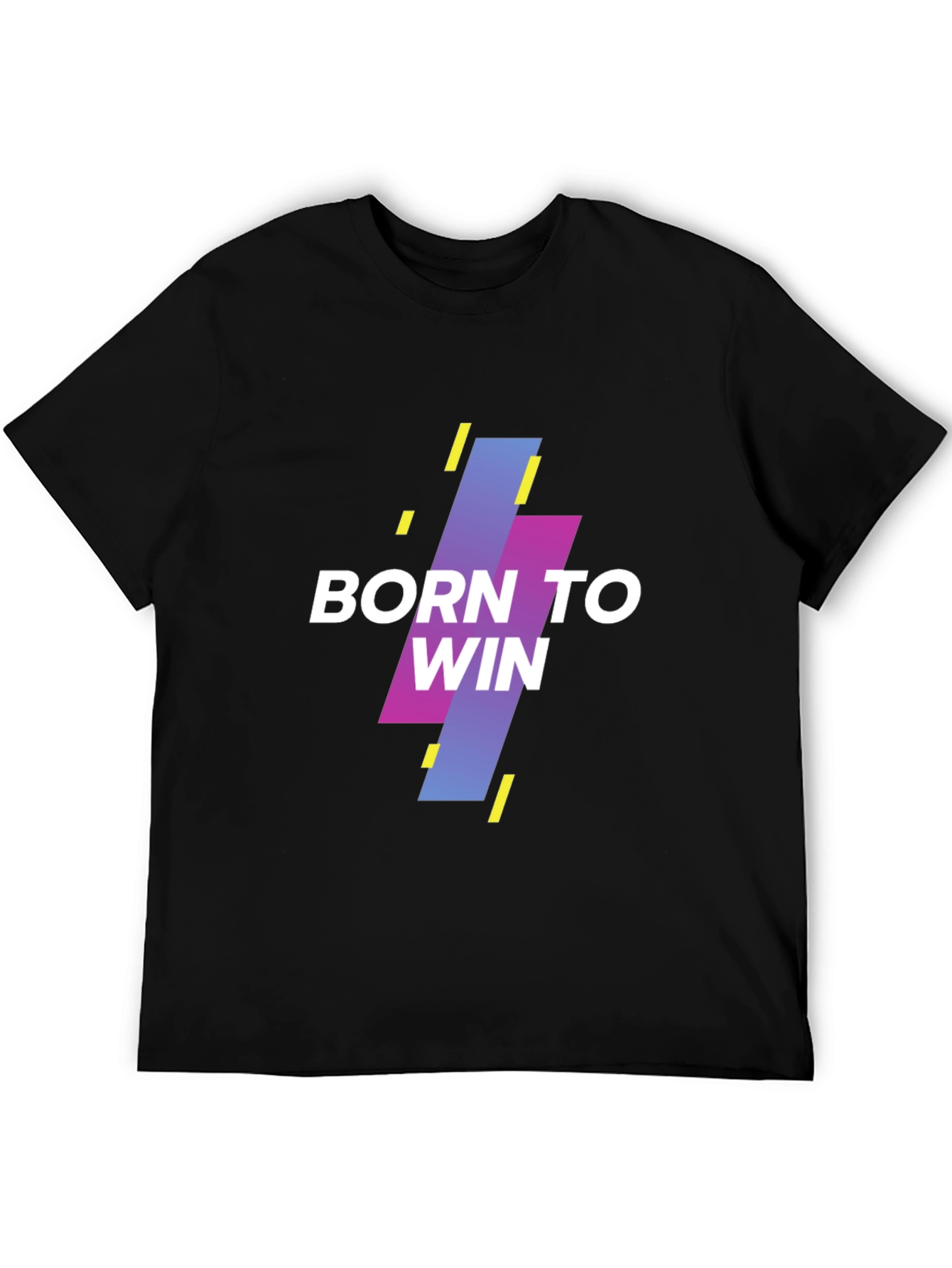Black Born to Win Graphic Tee - Stylish Black T-Shirt view 5