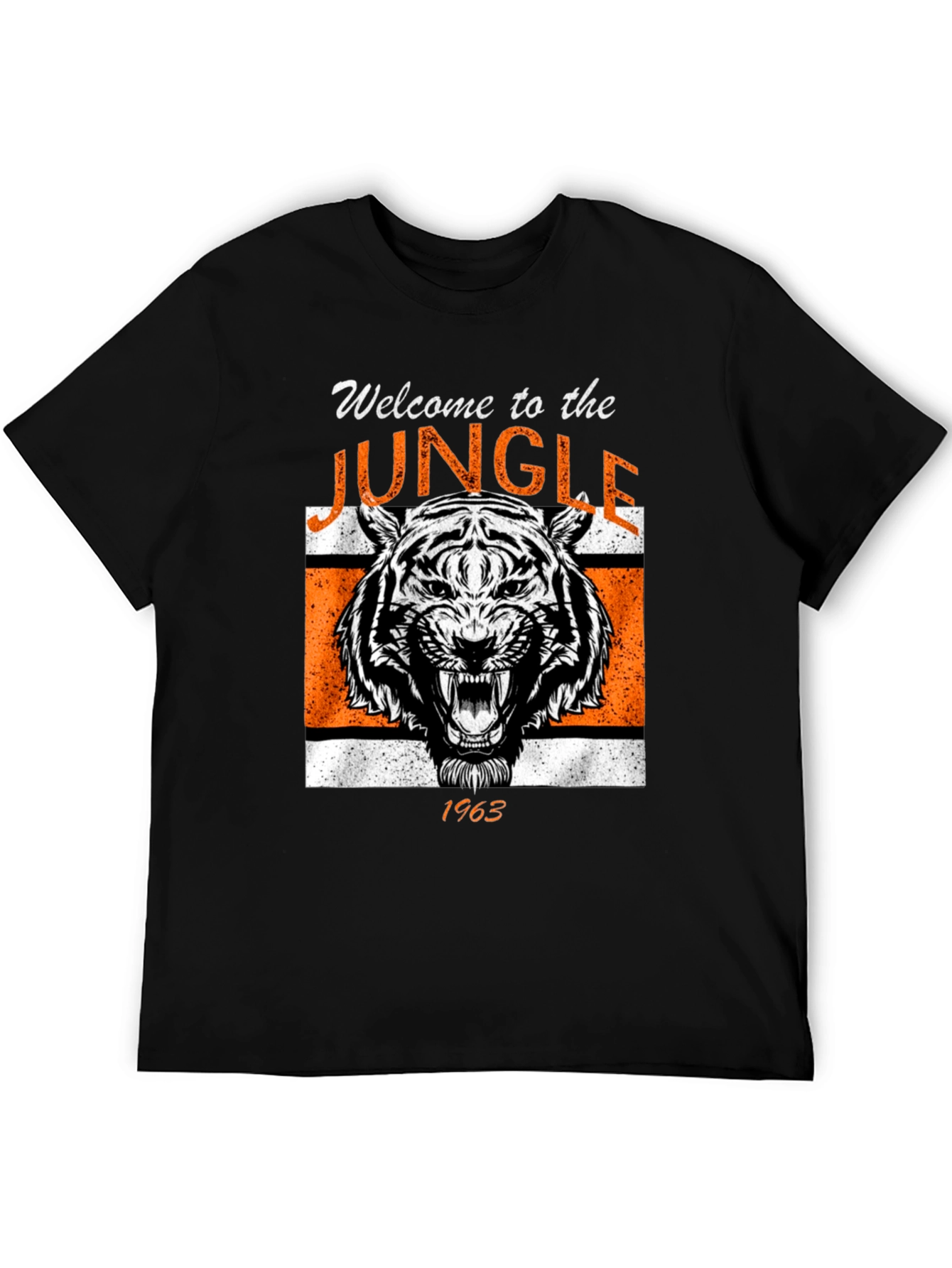 Black Welcome to the Jungle 1963 Tiger Graphic Tee view 5