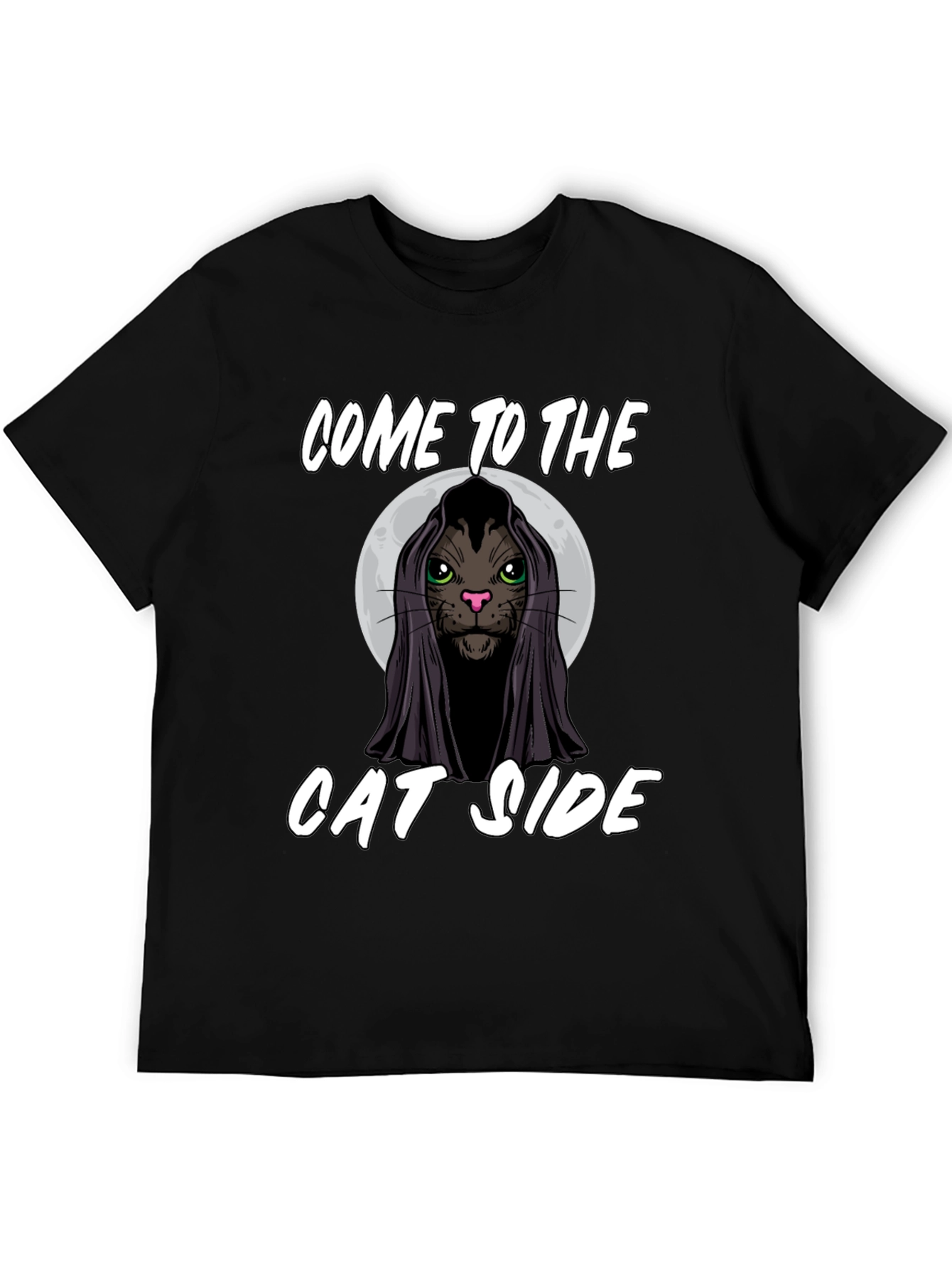 Black Come to the Cat Side Black T-Shirt view 5