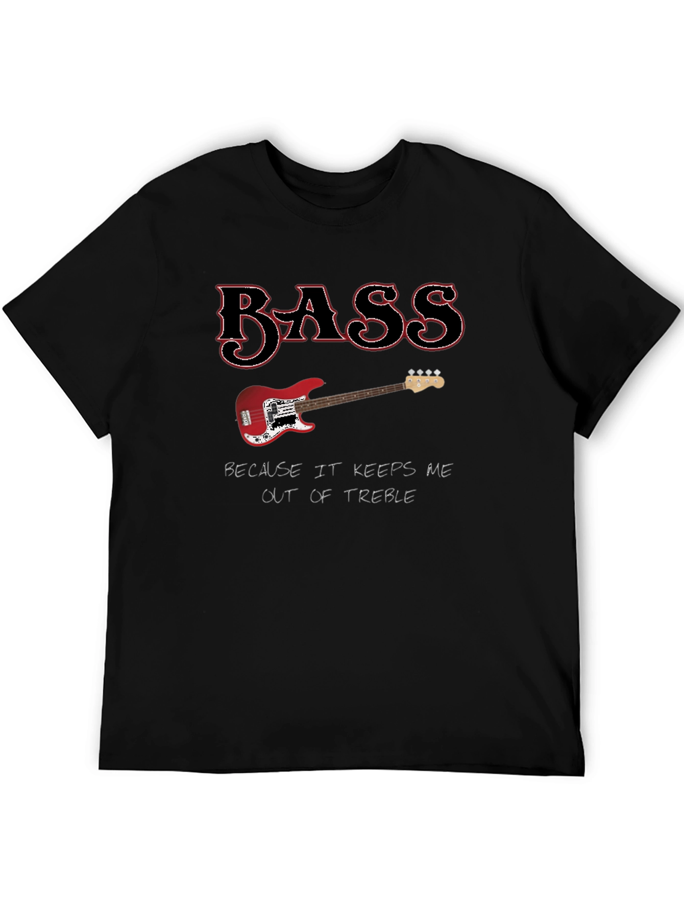 Black Bass Keeps Me Out Of Treble Graphic Tee view 5