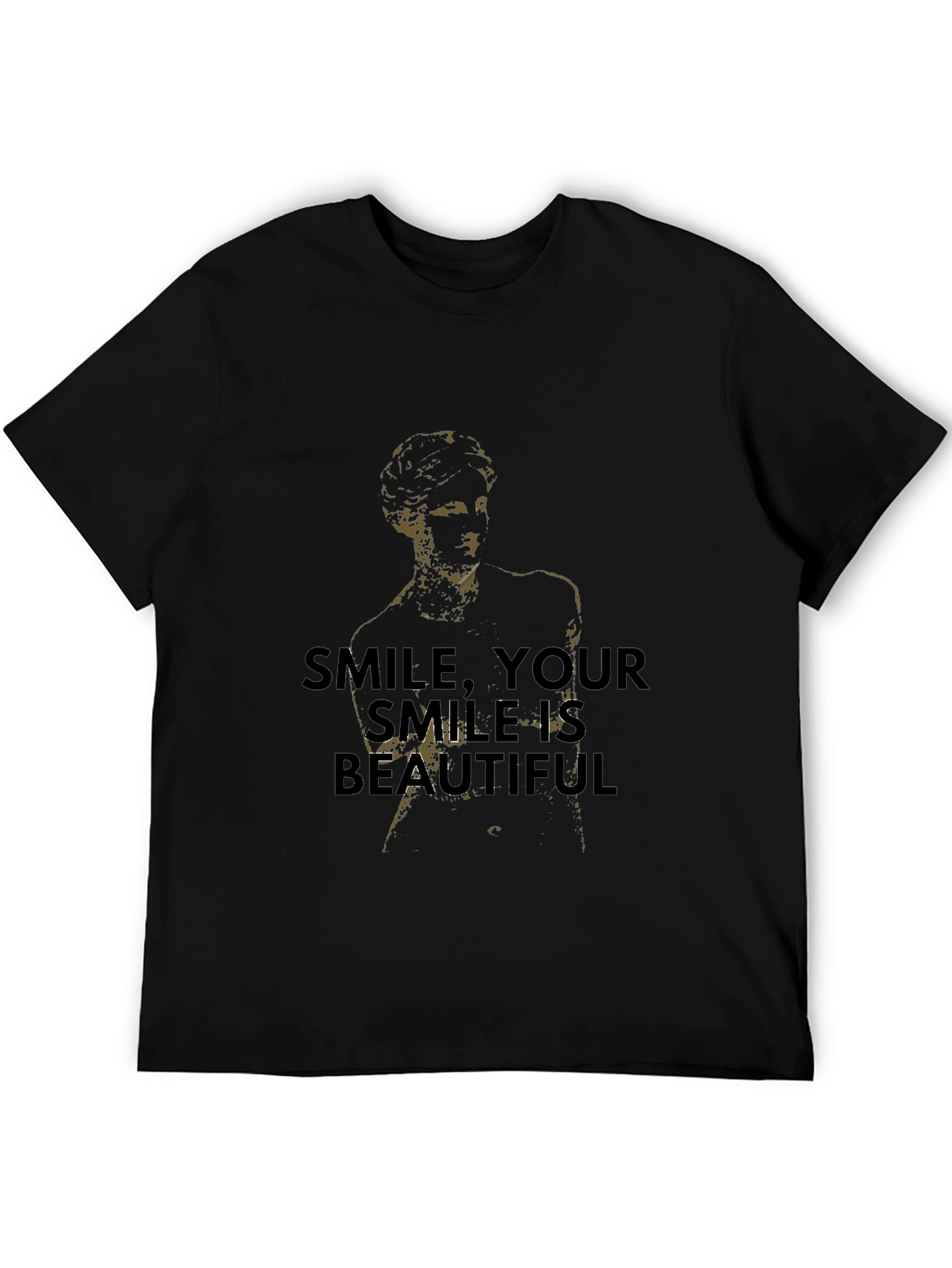Black Smile is Beautiful Graphic Tee - Black Cotton view 5