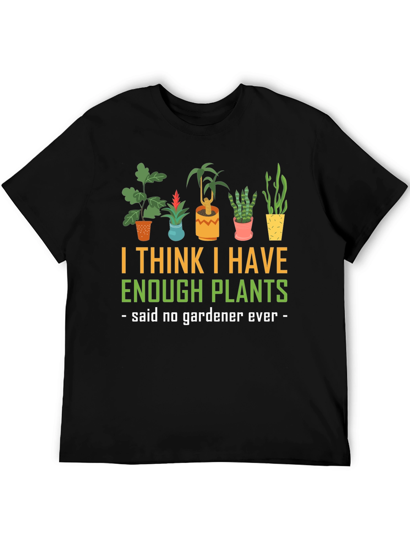 Black Funny Gardener Plant Lover T-Shirt view 5