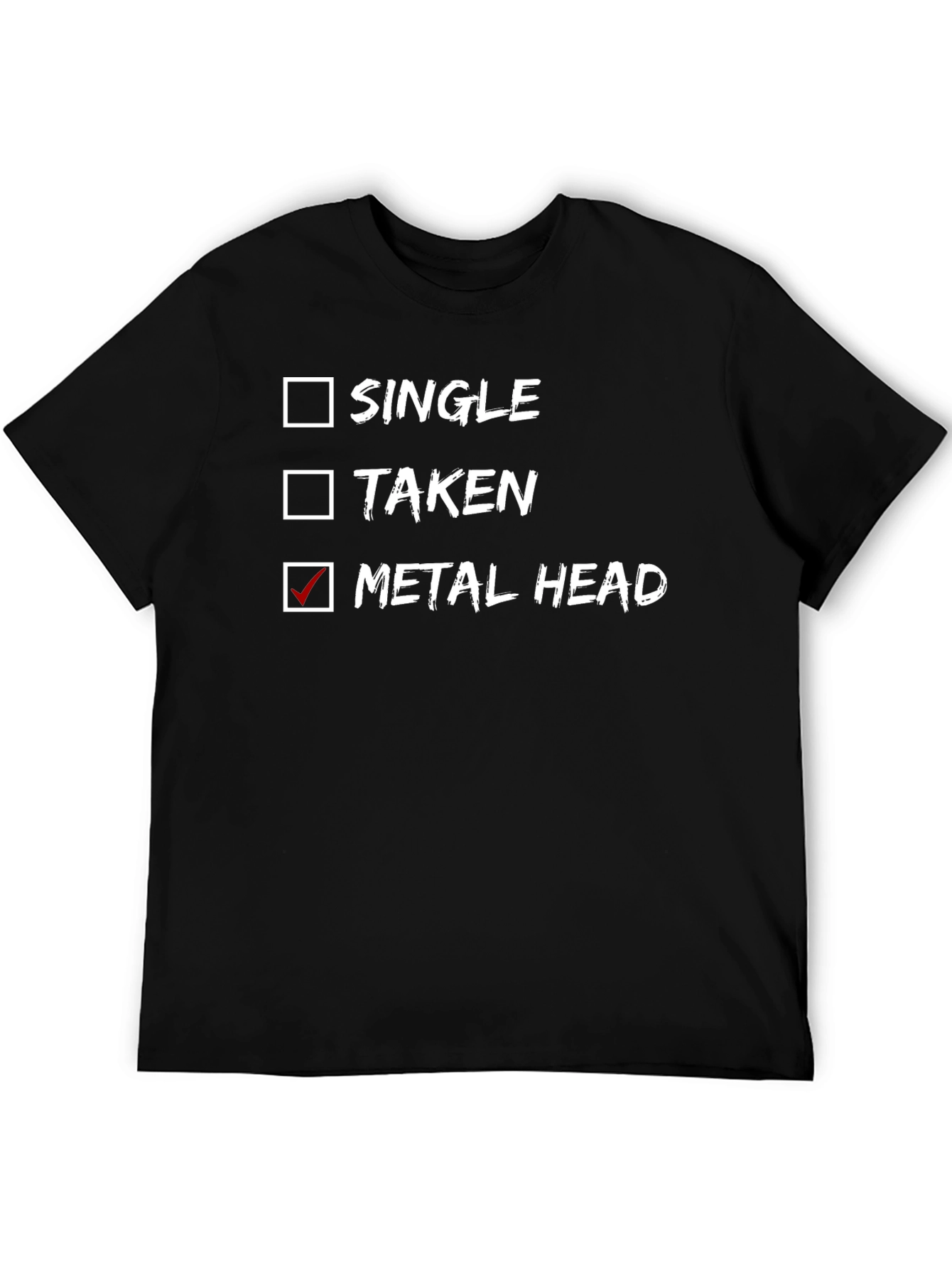 Black Metal Head T-Shirt - Novelty Music Tee view 5