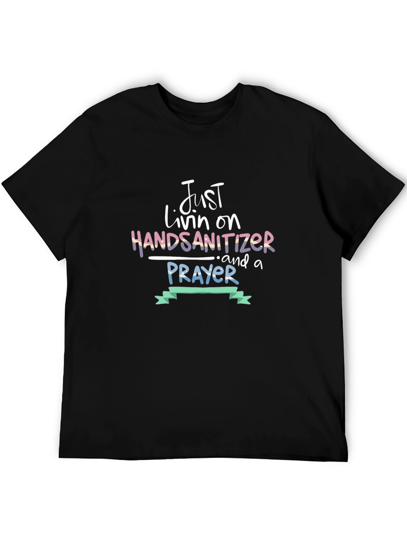 Black Just Livin' on Hand Sanitizer Tee view 5