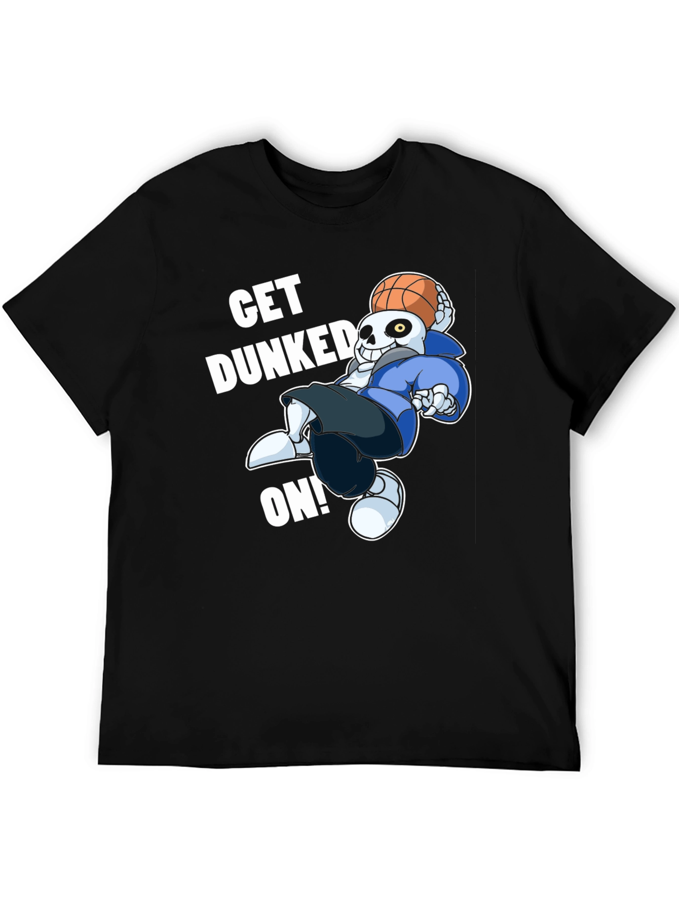 Black Get Dunked On! Novelty Graphic T-Shirt view 5