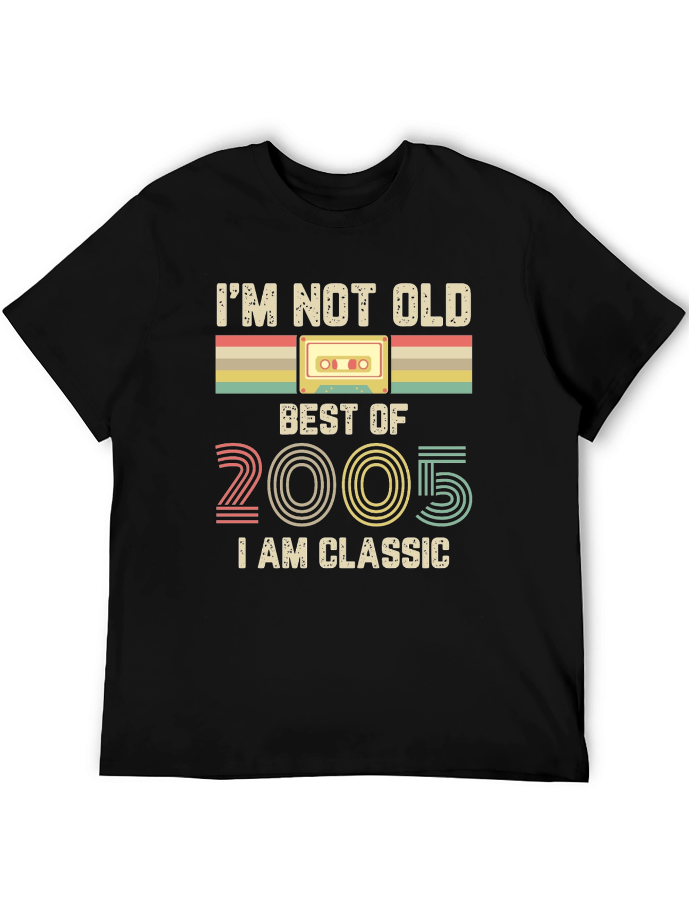 Black I'm Not Old I'm Classic 2005 Cassette Tape T-Shirt view 5