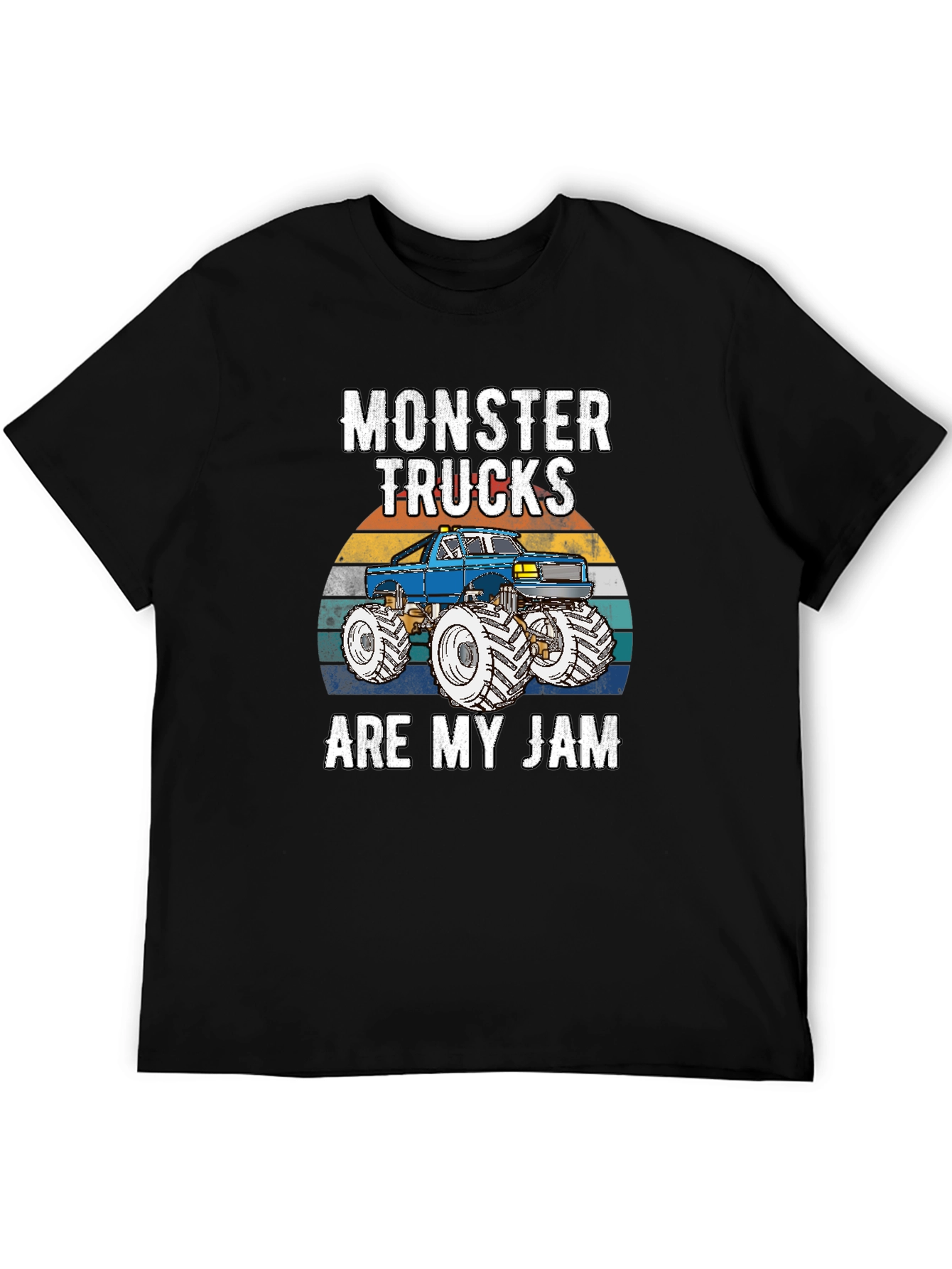 Black Monster Trucks Are My Jam Graphic Tee view 5