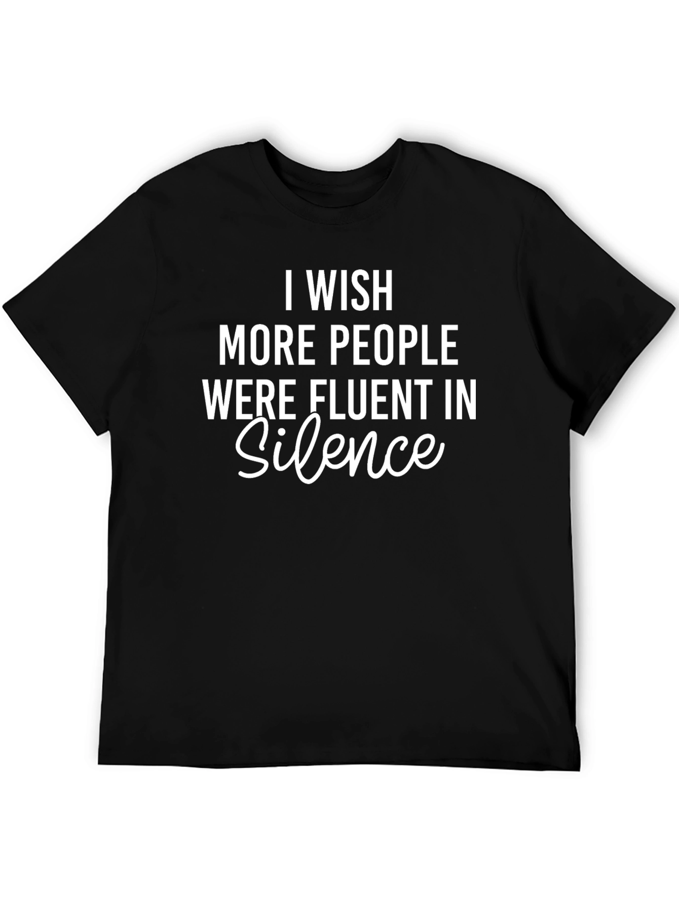 Black Fluent in Silence Graphic Tee view 5