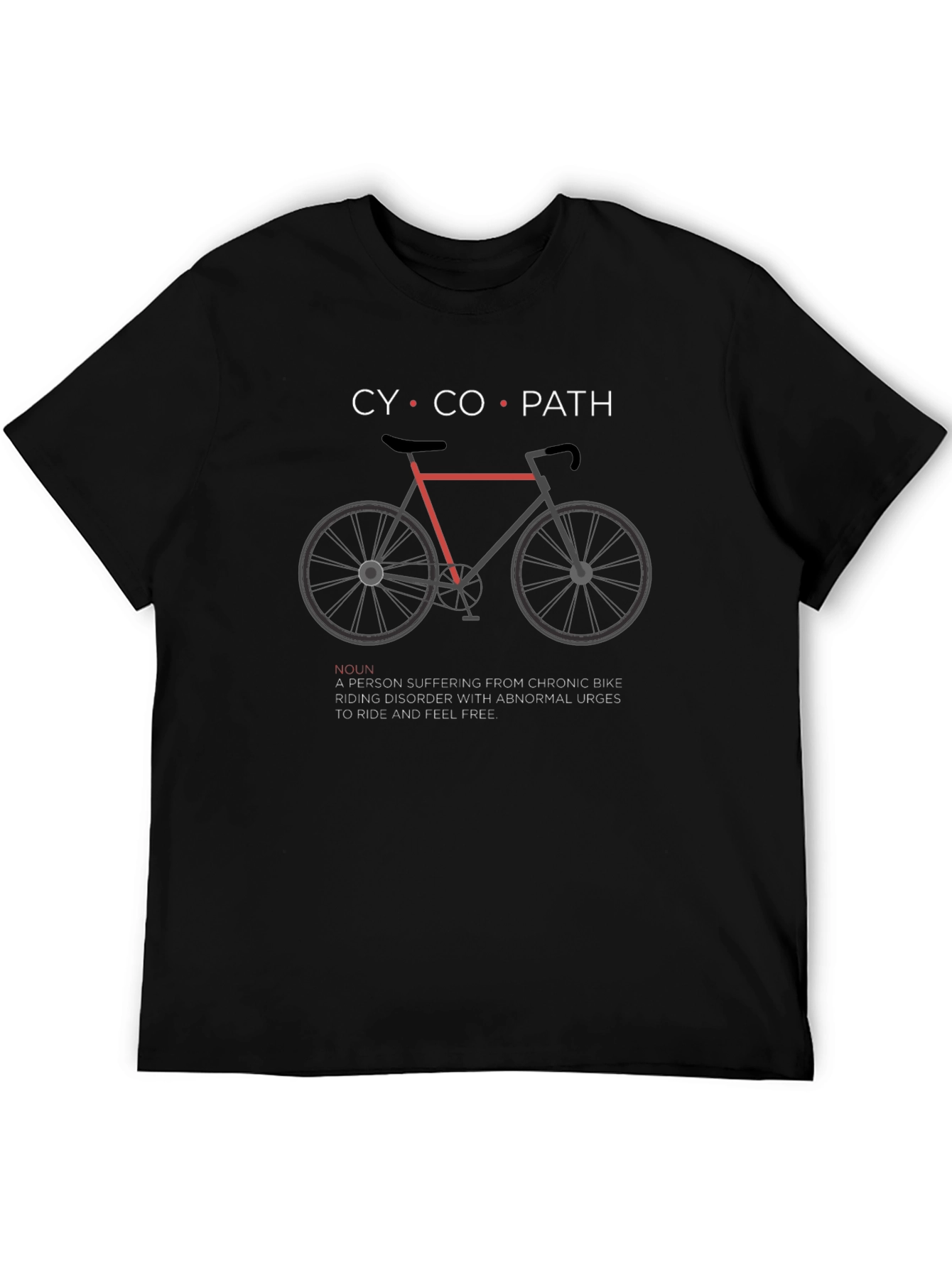 Black Cyclopath T-Shirt - Funny Biker Tee view 5