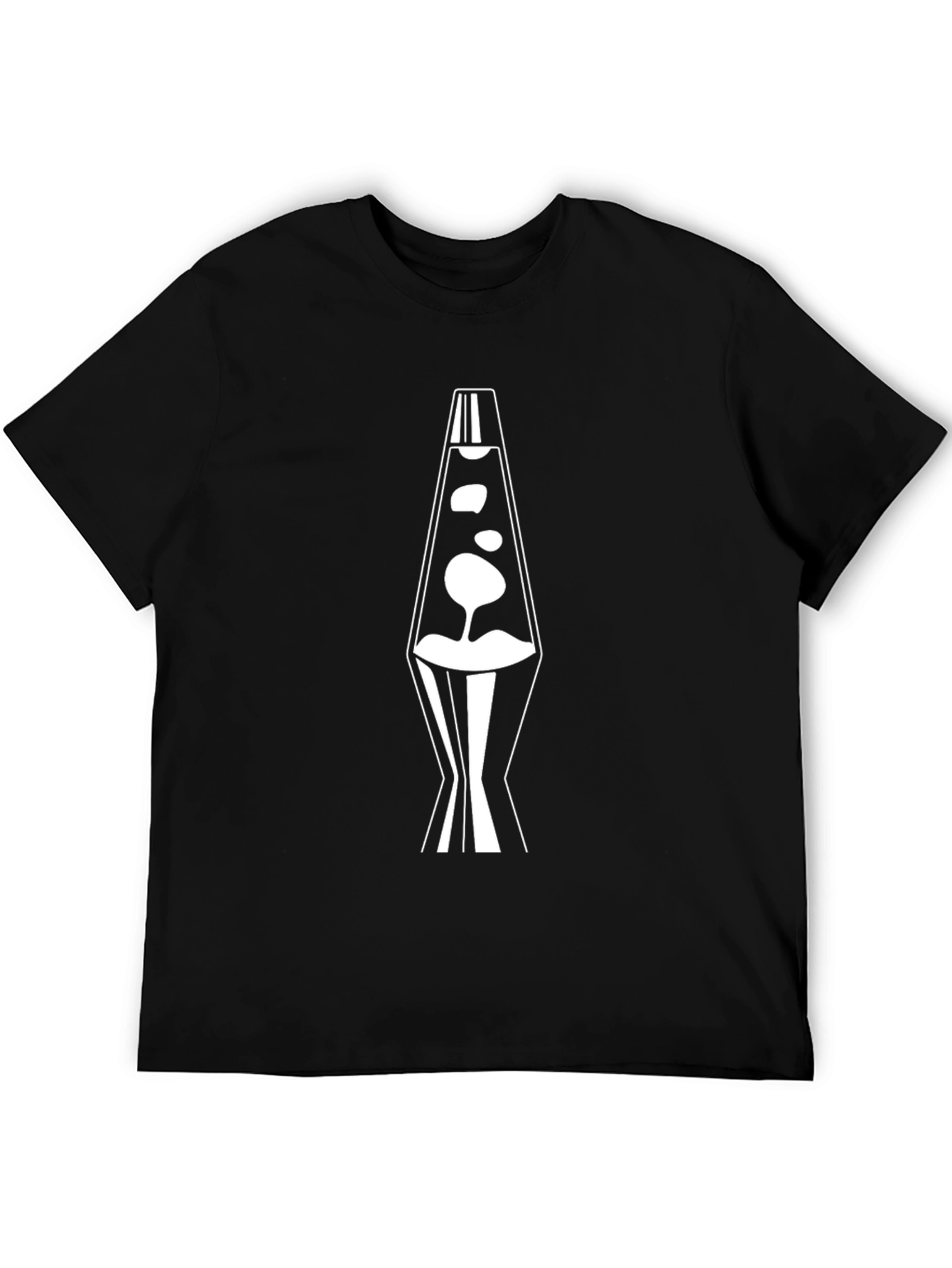 Black Retro Lava Lamp Graphic T-Shirt - Black view 5