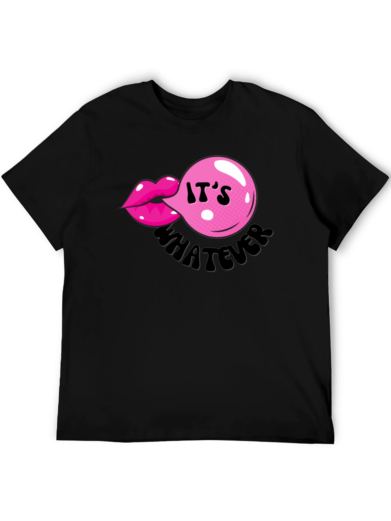 It's Whatever Bubble Gum Lip T-Shirt - 5