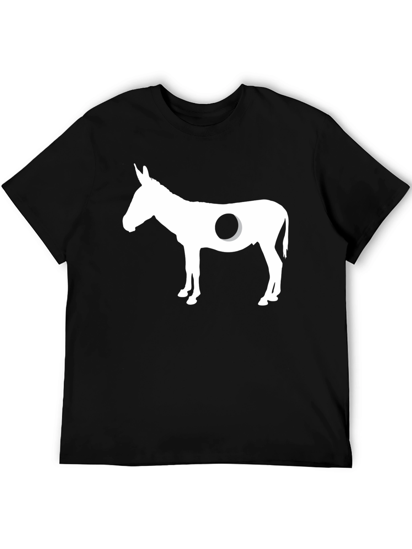 Black Target Donkey Graphic Tee - Novelty T-Shirt view 5