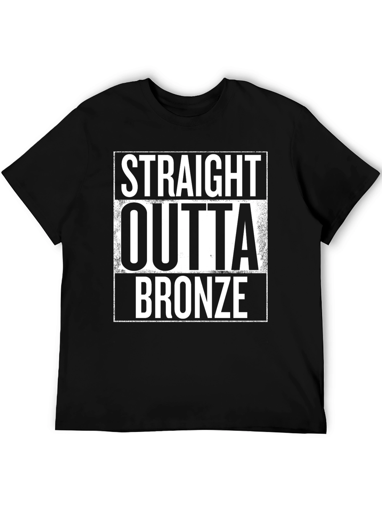 Black Straight Outta Bronze Funny Graphic Tee view 5
