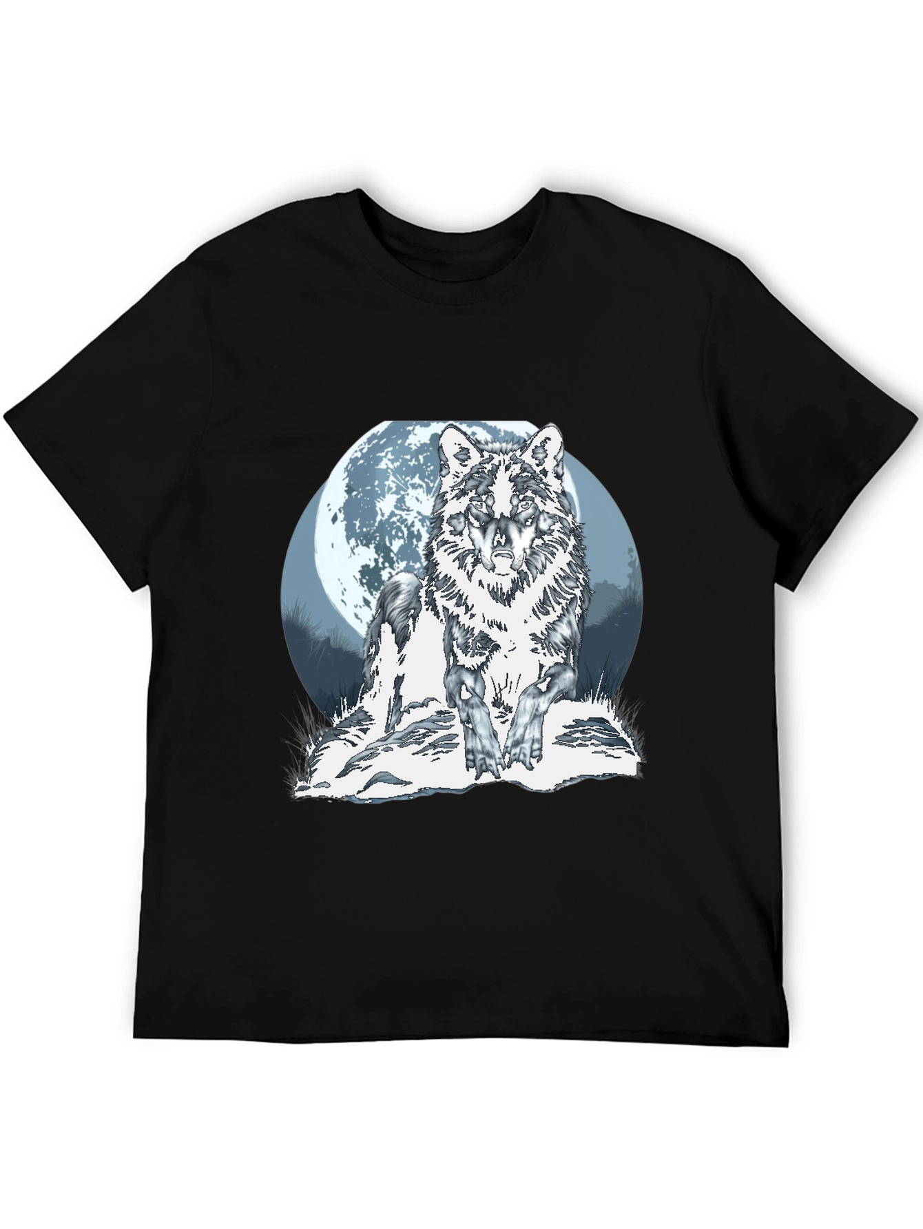 Black Wolf Moon Graphic Tee view 5