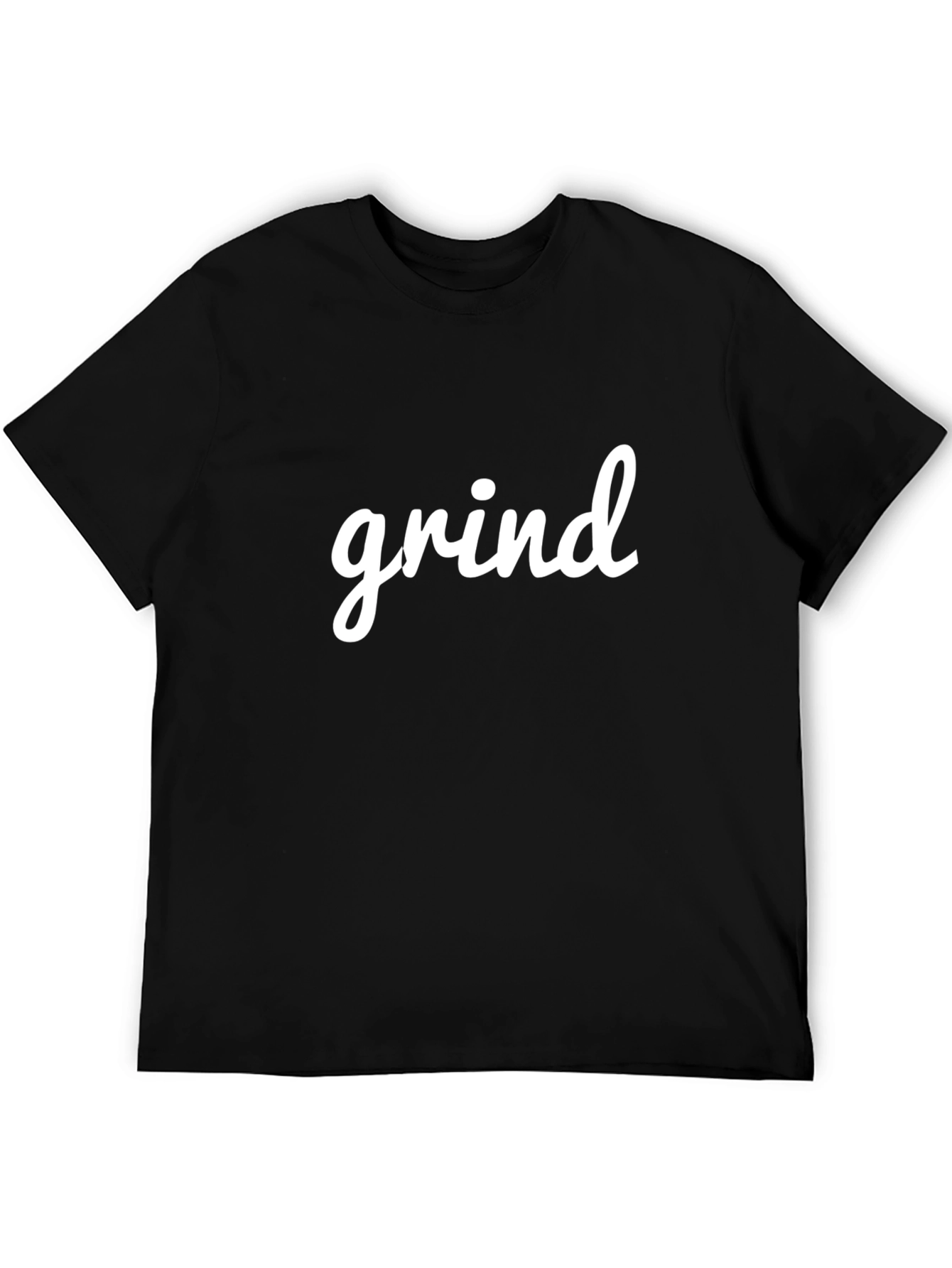 Black Grind Tee - Black Cotton Casual T-Shirt view 5