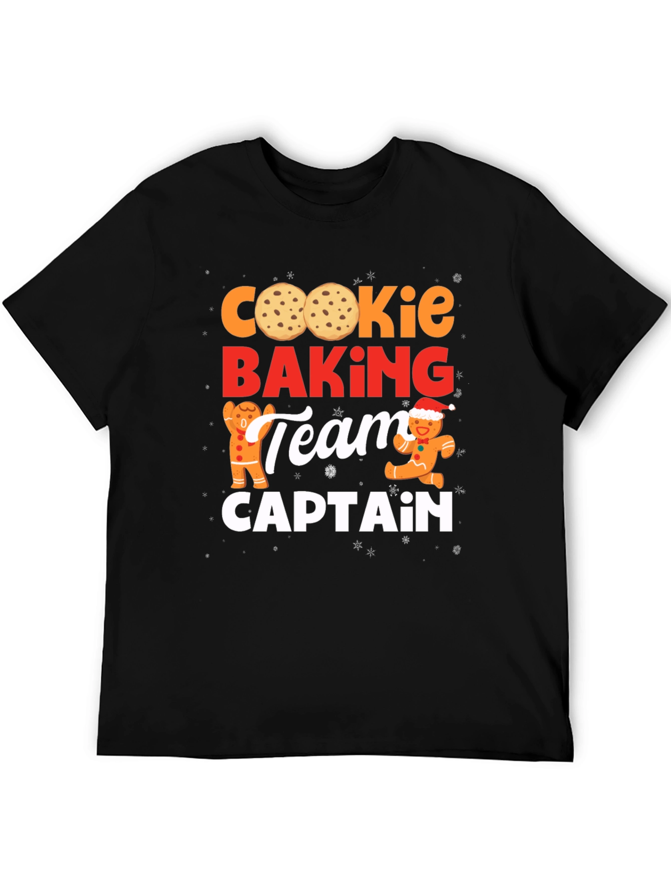 Black Cookie Baking Team Captain T-Shirt view 5