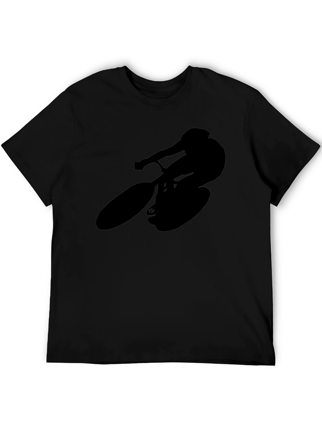 Black Silhouette Cyclist T-Shirt - Black view 5
