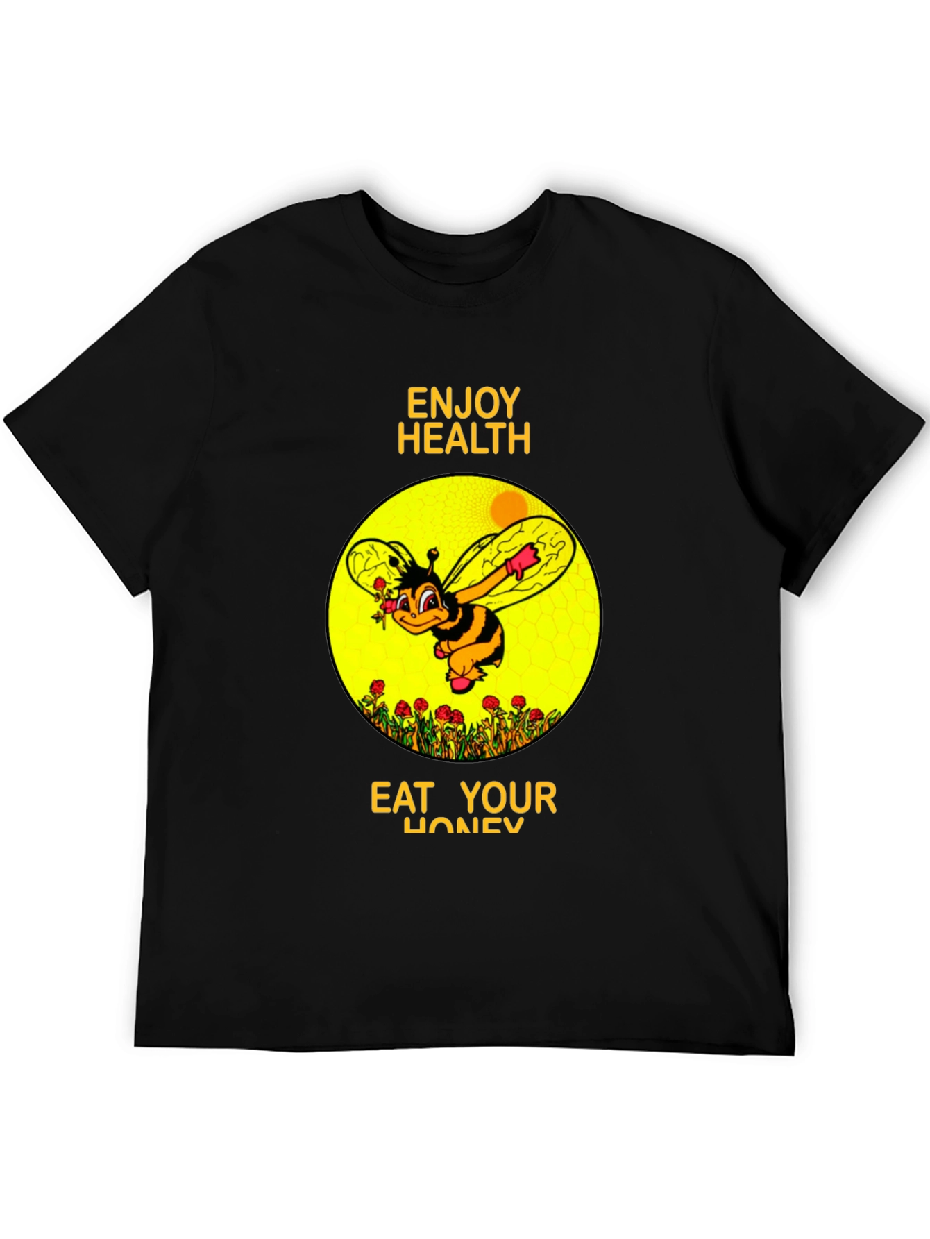 Black Enjoy Health Bee T-Shirt view 5