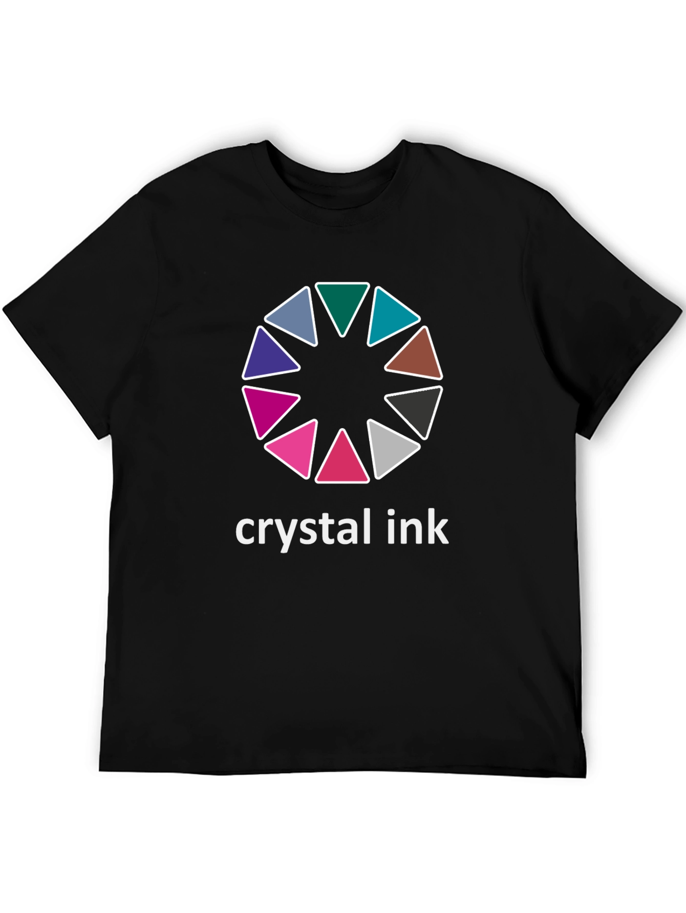 Black Crystal Ink Graphic Tee - Stylish Black Cotton T-Shirt view 5