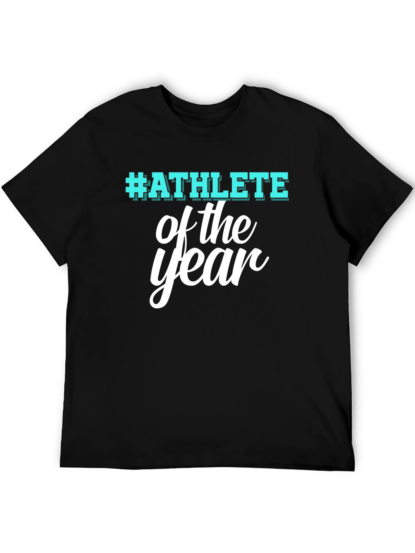 Black Athlete of the Year Black Graphic T-Shirt view 5