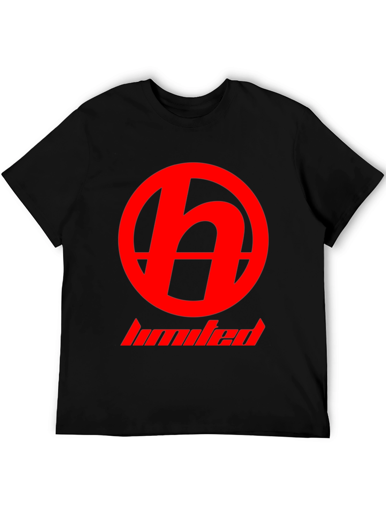 Black Red Logo Black T-Shirt - Modern Casual Wear view 5