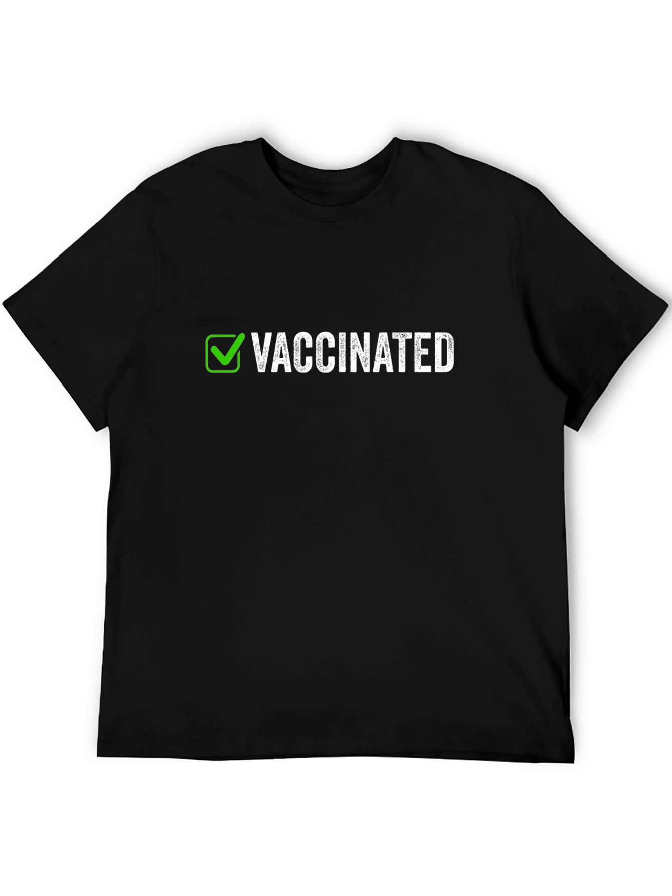 Black Vaccinated T-Shirt - Show Your Status! view 5