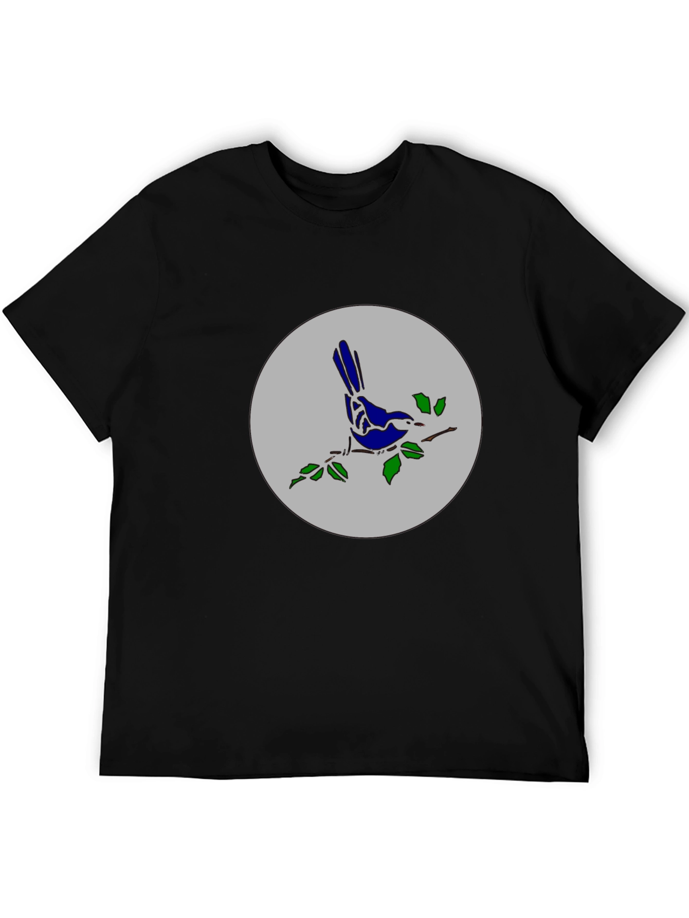 Black Bird on Branch Graphic Tee - Stylish Casual Top view 5