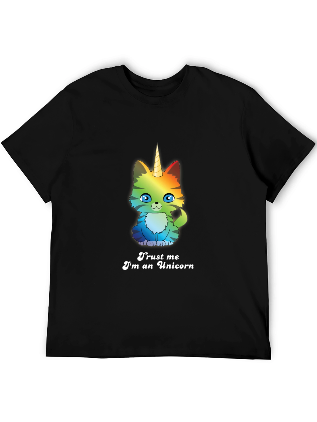 Black Trust Me I'm An Unicorn T-Shirt view 5
