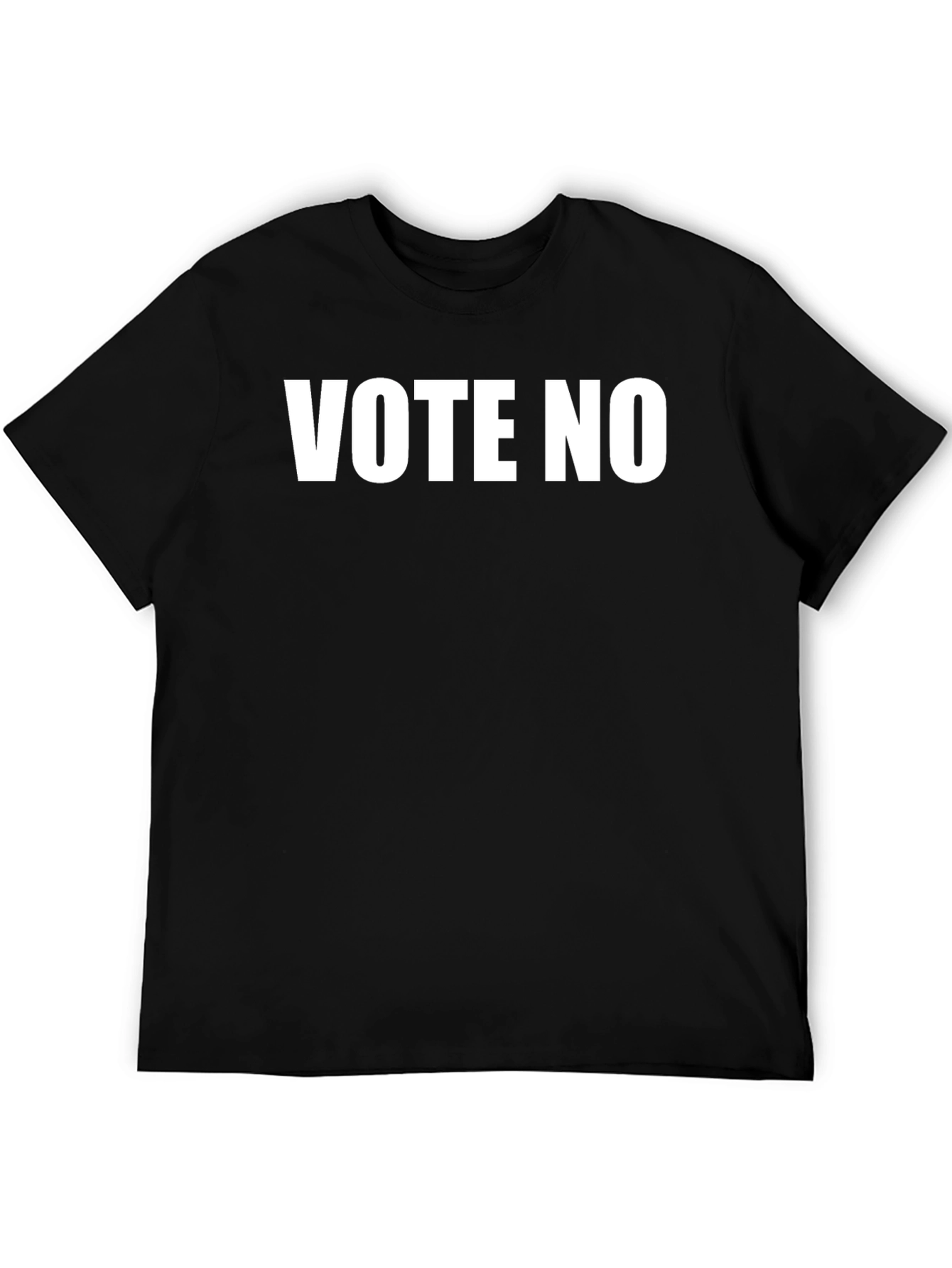 Vote No Graphic Tee - Black Cotton T-Shirt - 5