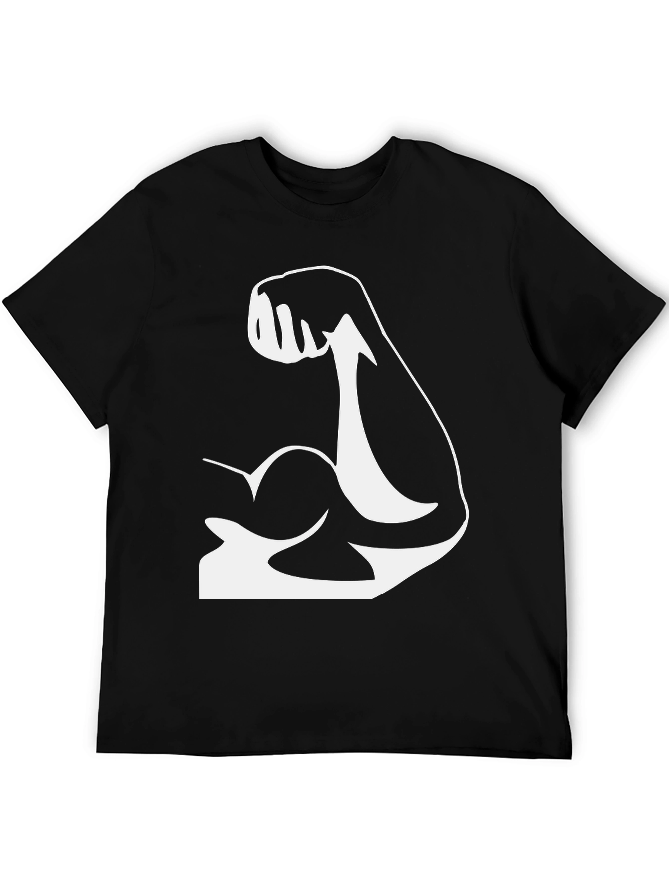 Black Muscle Man Black Tee view 5