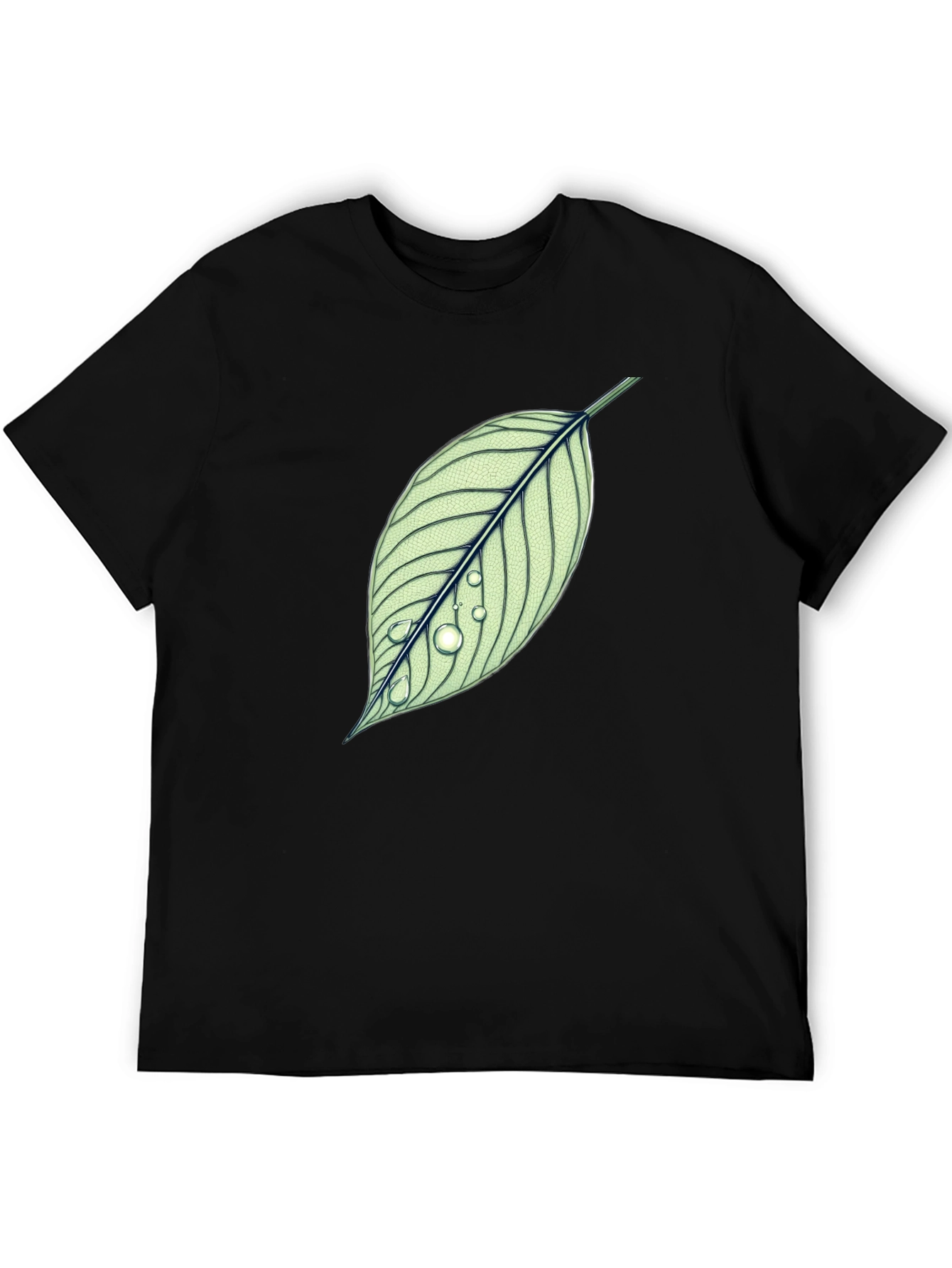 Black Leaf T-Shirt - Nature Inspired Graphic Tee view 5
