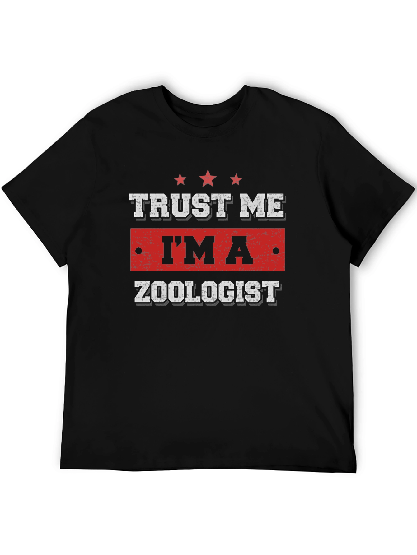 Black Trust Me I'm A Zoologist T-Shirt view 5