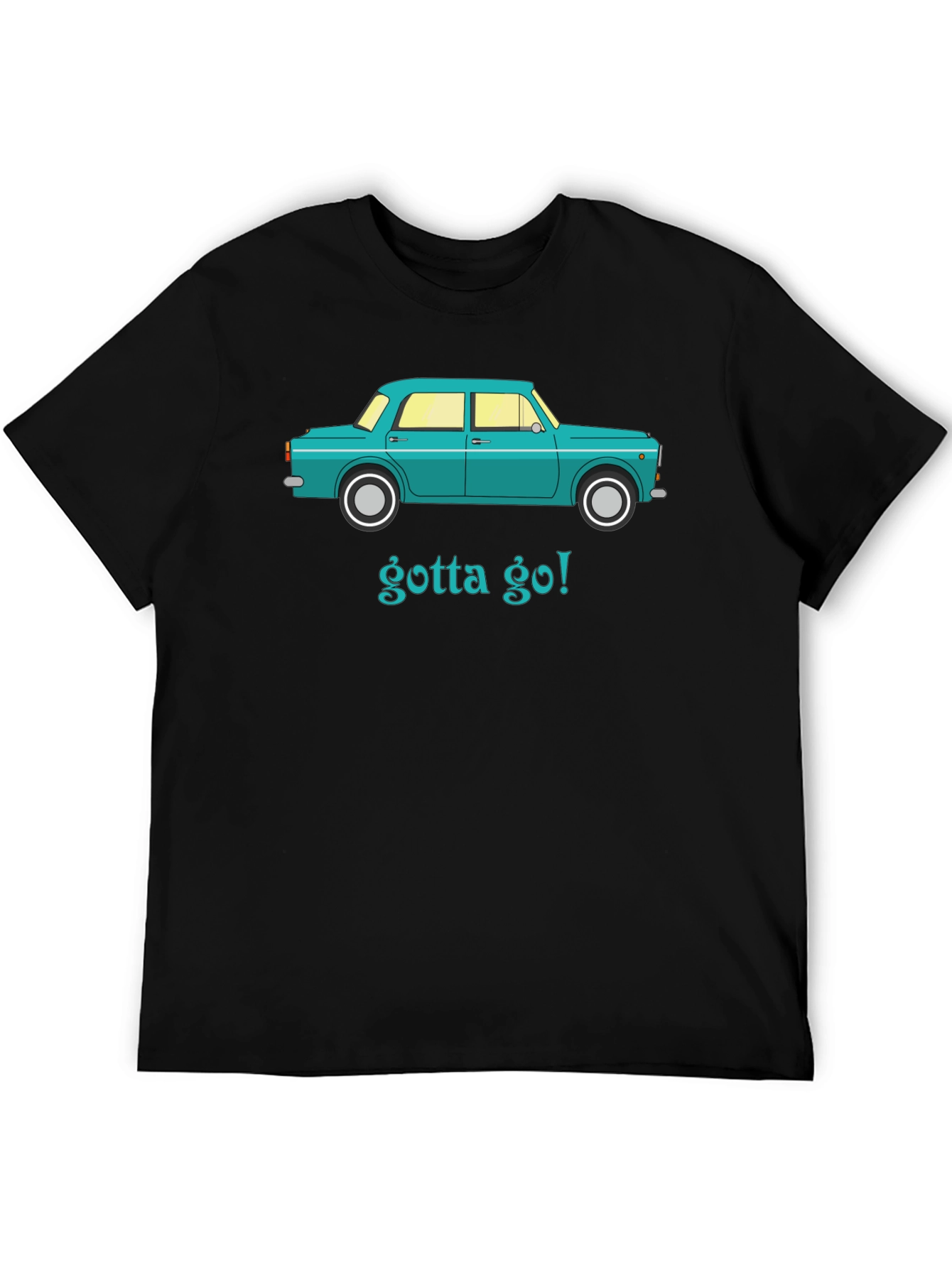 Black Gotta Go Retro Car T-Shirt view 5