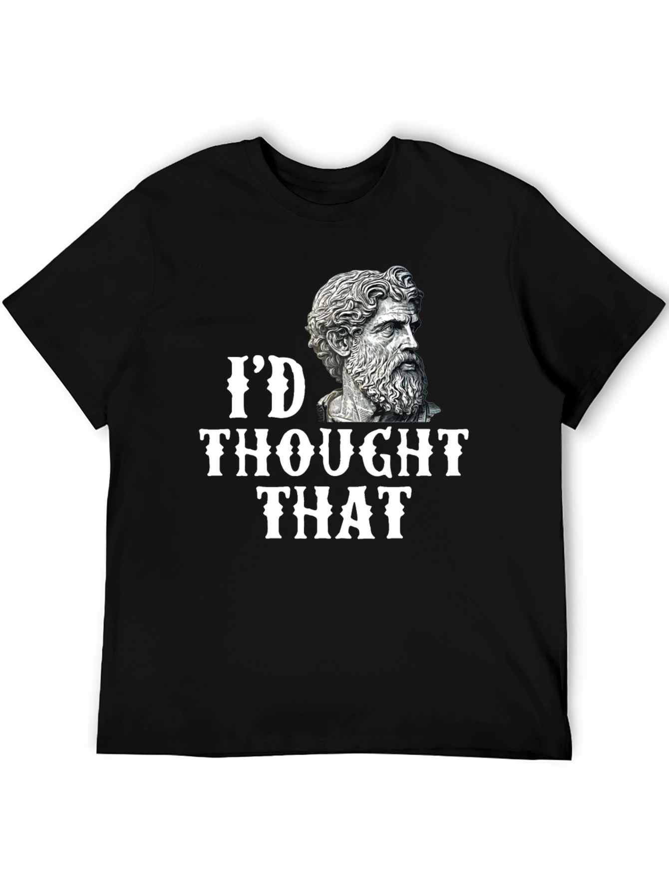 Black I'd Thought That T-Shirt - Philosopher view 5