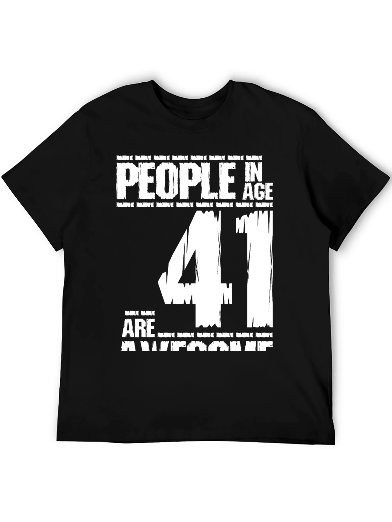 Black Awesome 41 Year Old Birthday T-Shirt view 5