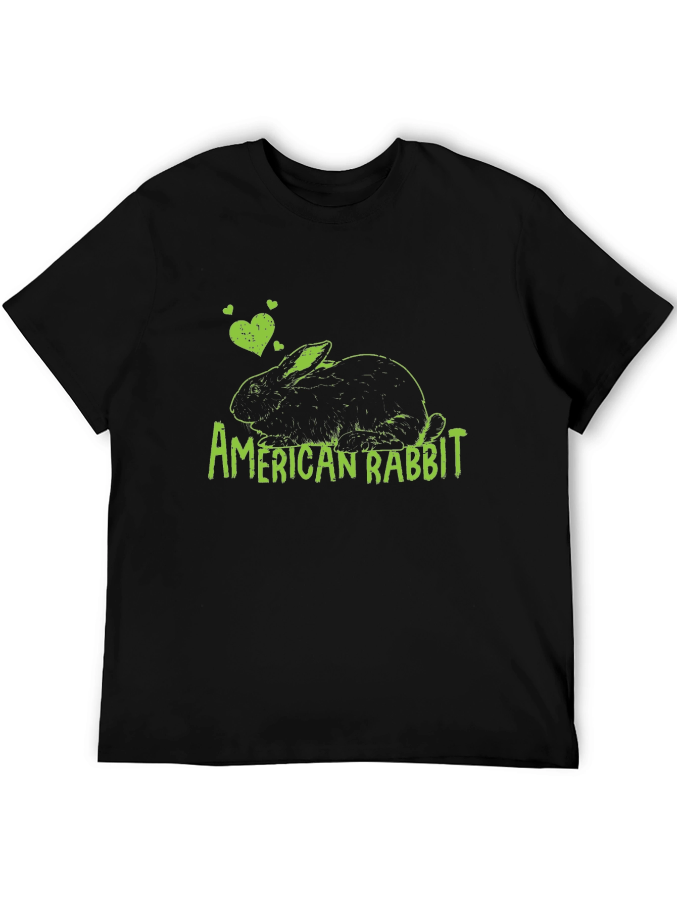 Black American Rabbit Graphic T-Shirt view 5