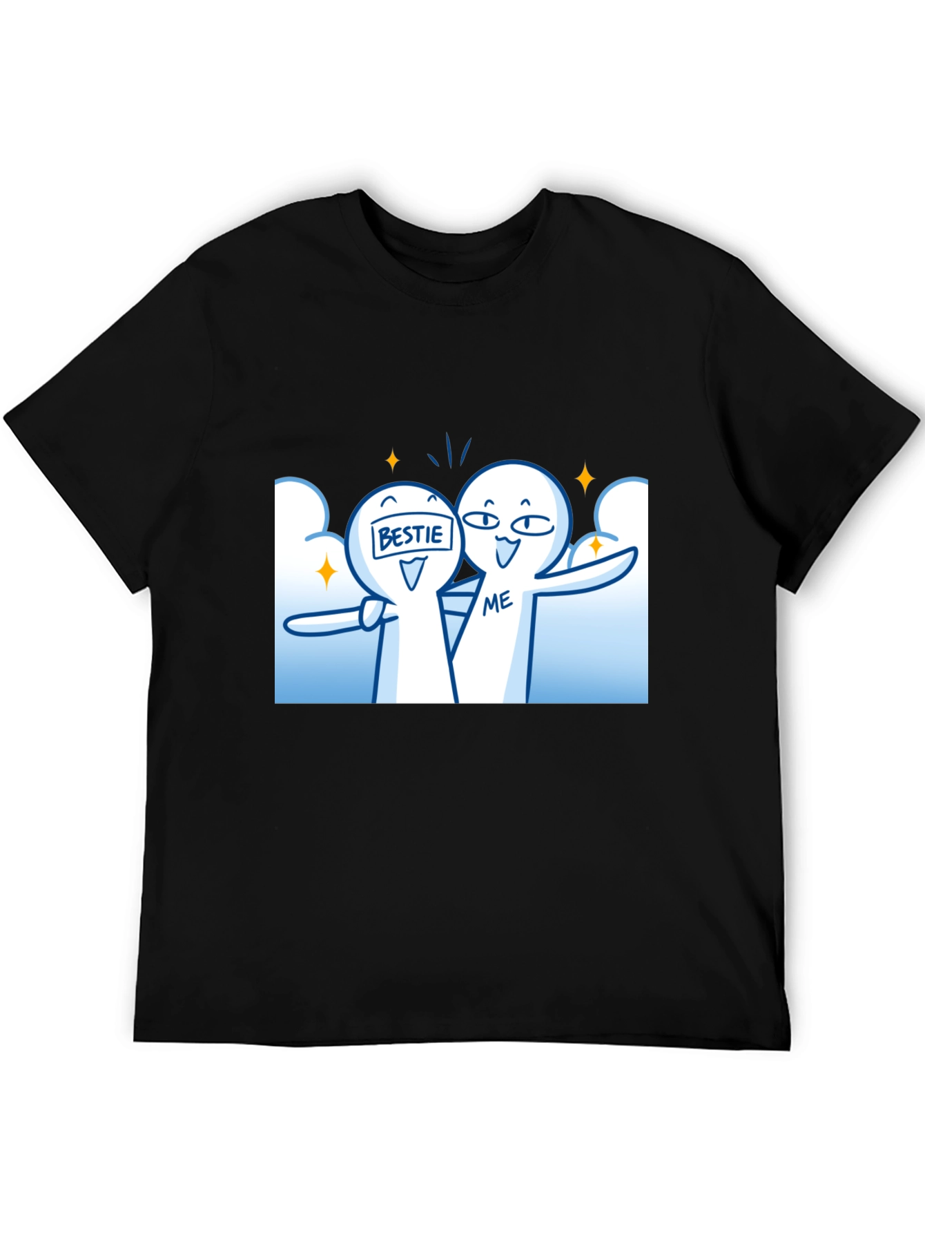 Black Best Friends Forever Graphic Tee view 5