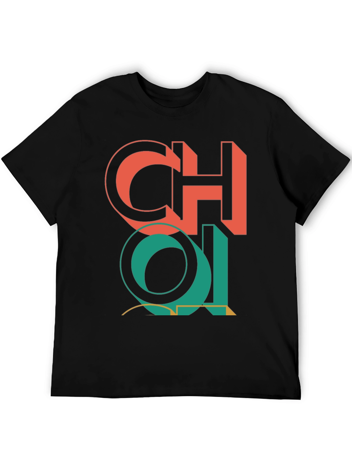 Black Abstract Graphic Tee - Bold Design view 5