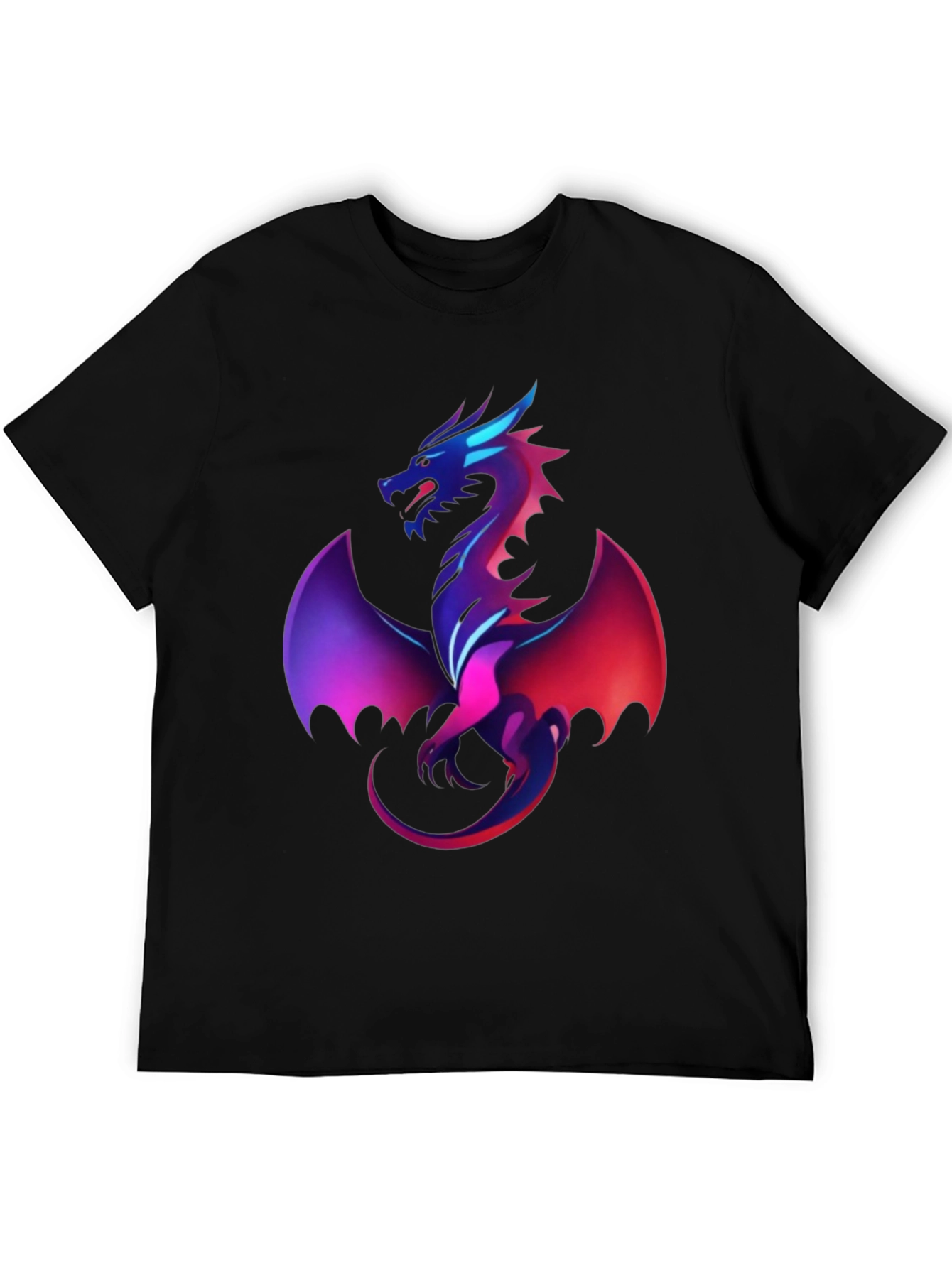 Black Dragon Graphic Tee - Men's Black T-Shirt view 5