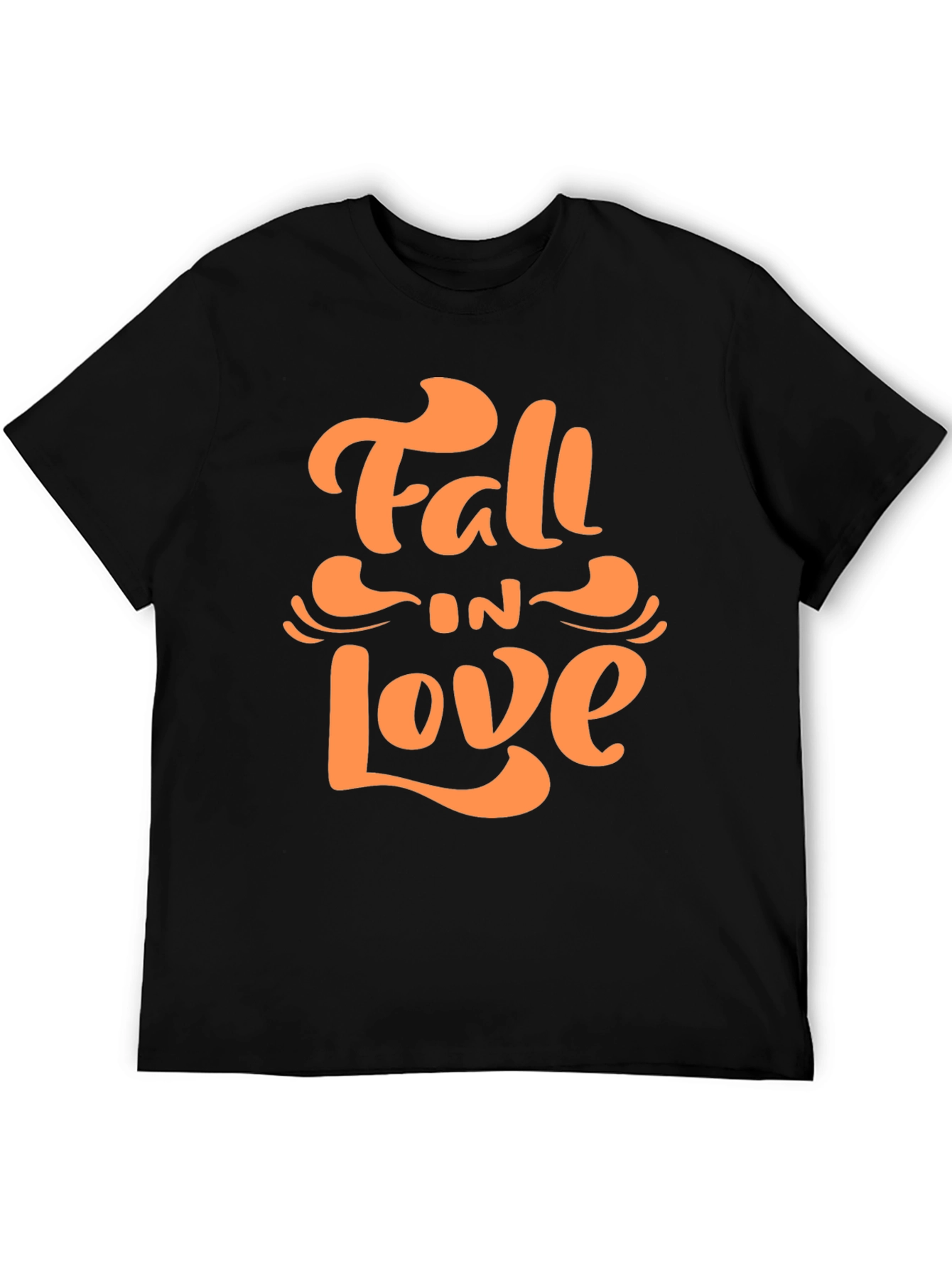 Black Fall in Love Graphic Tee - Stylish Autumn Apparel view 5