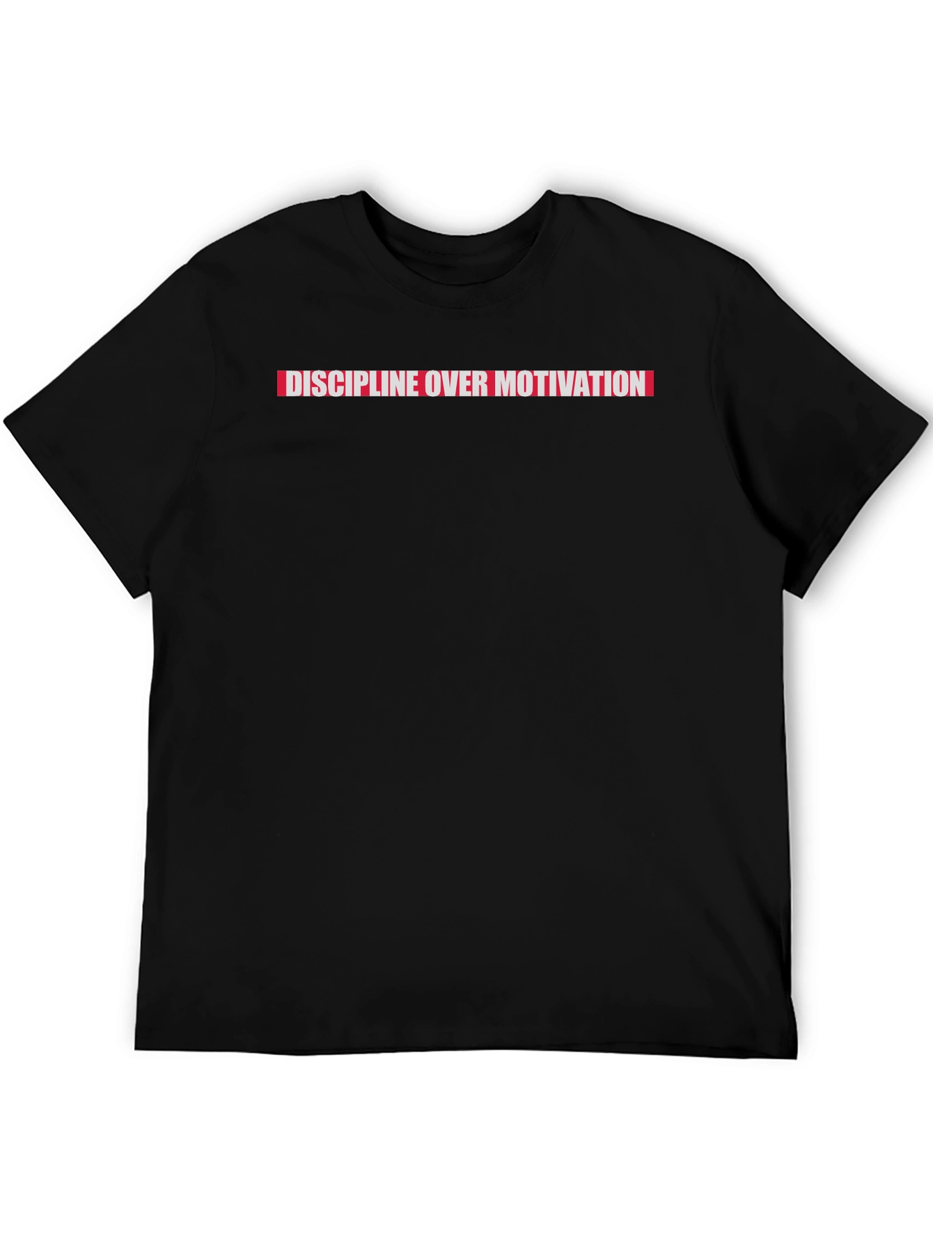 Black Discipline Over Motivation Graphic Tee - Premium Black T-Shirt view 5