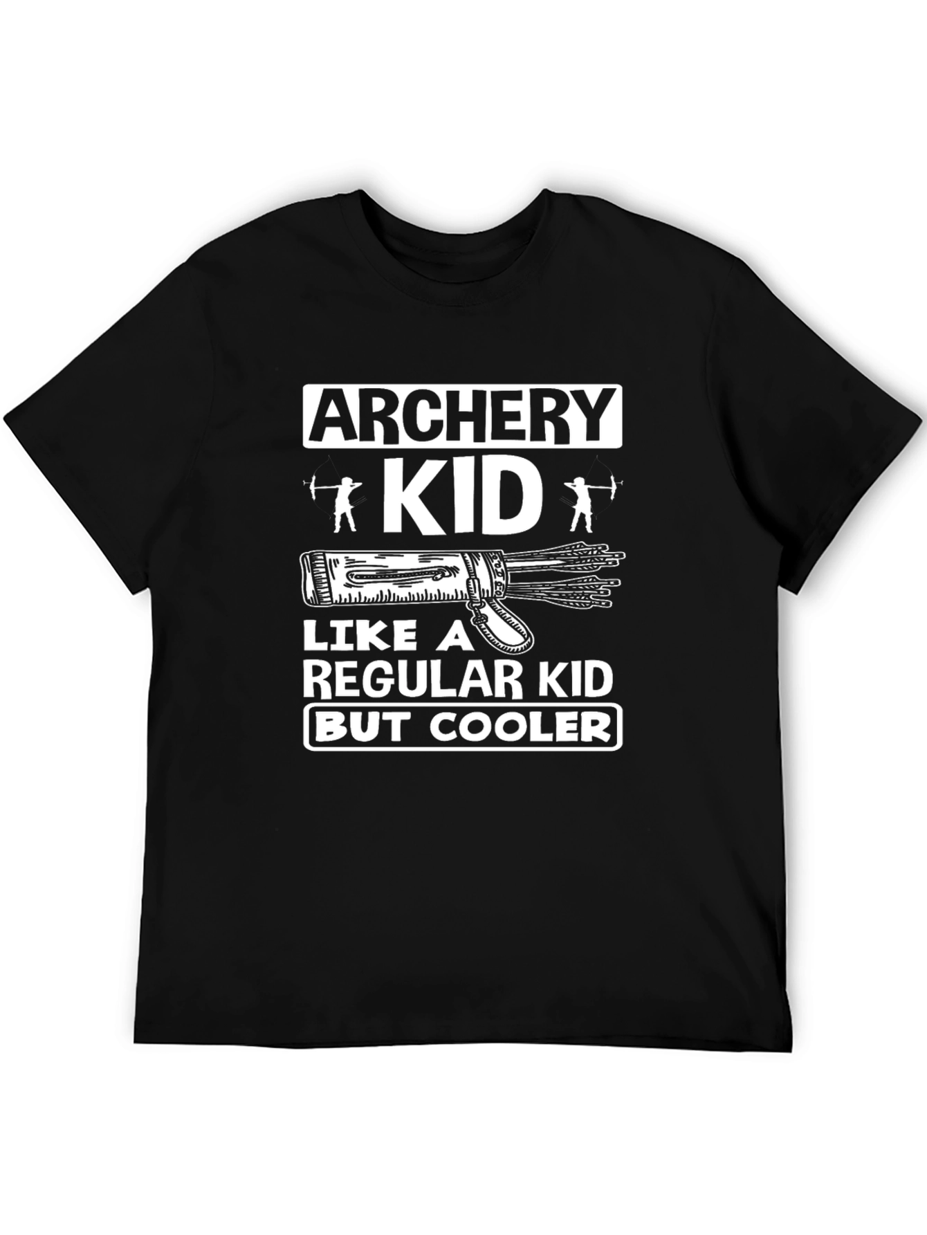 Black Archery Kid Graphic Tee: Cooler Than Regular Kids! view 5