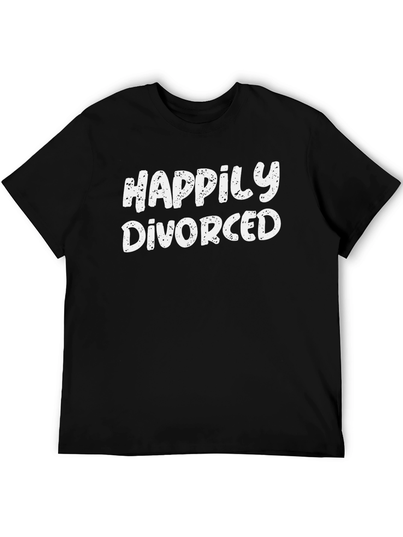 Black Happily Divorced Graphic T-Shirt - Black Cotton Tee view 5